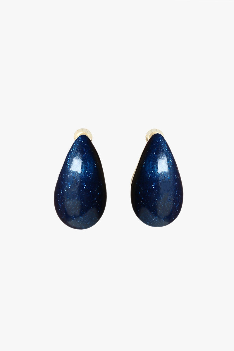 Hush Earrings Blue Shimmer Enamel