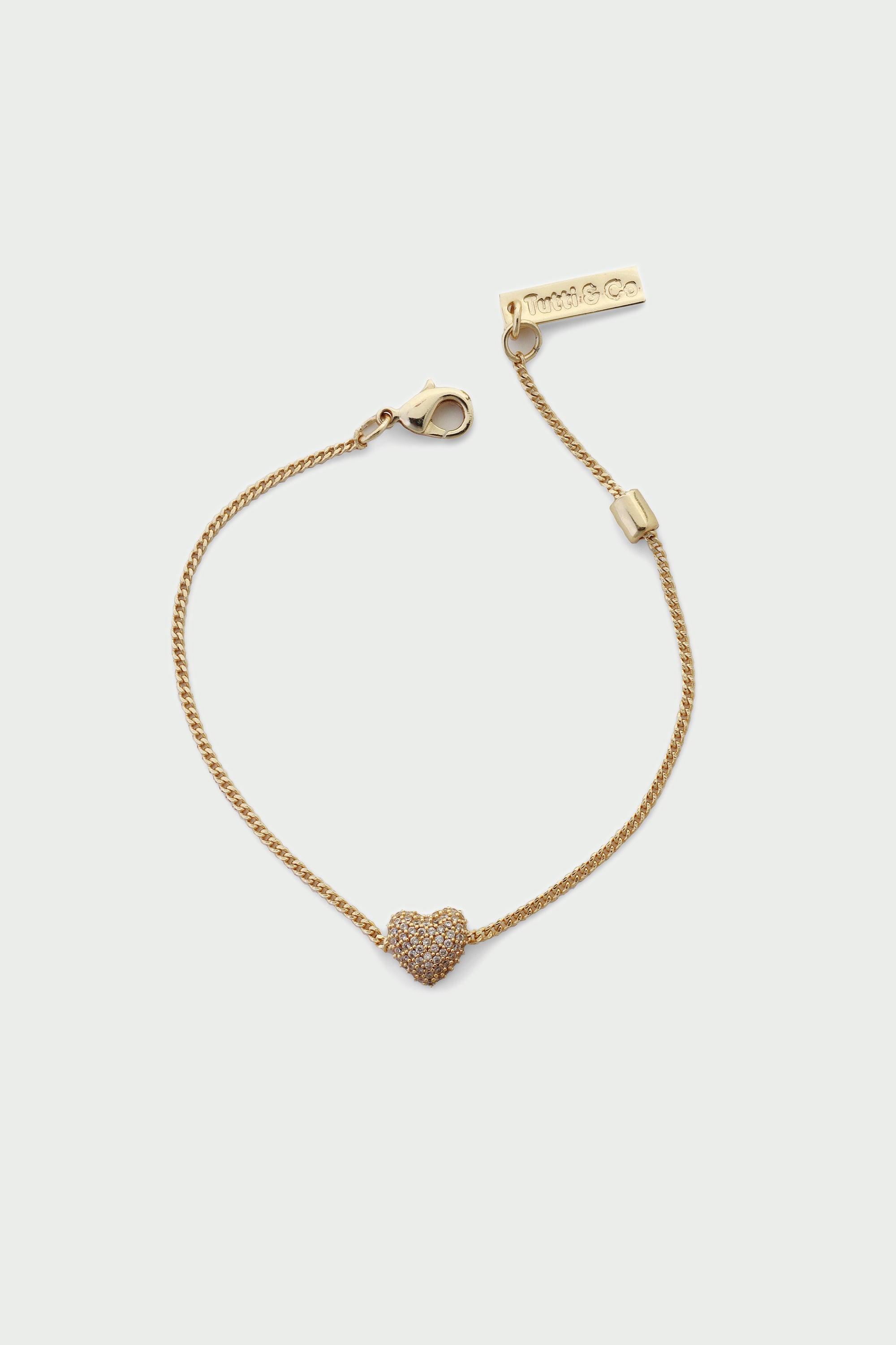 Pave Heart Bracelet