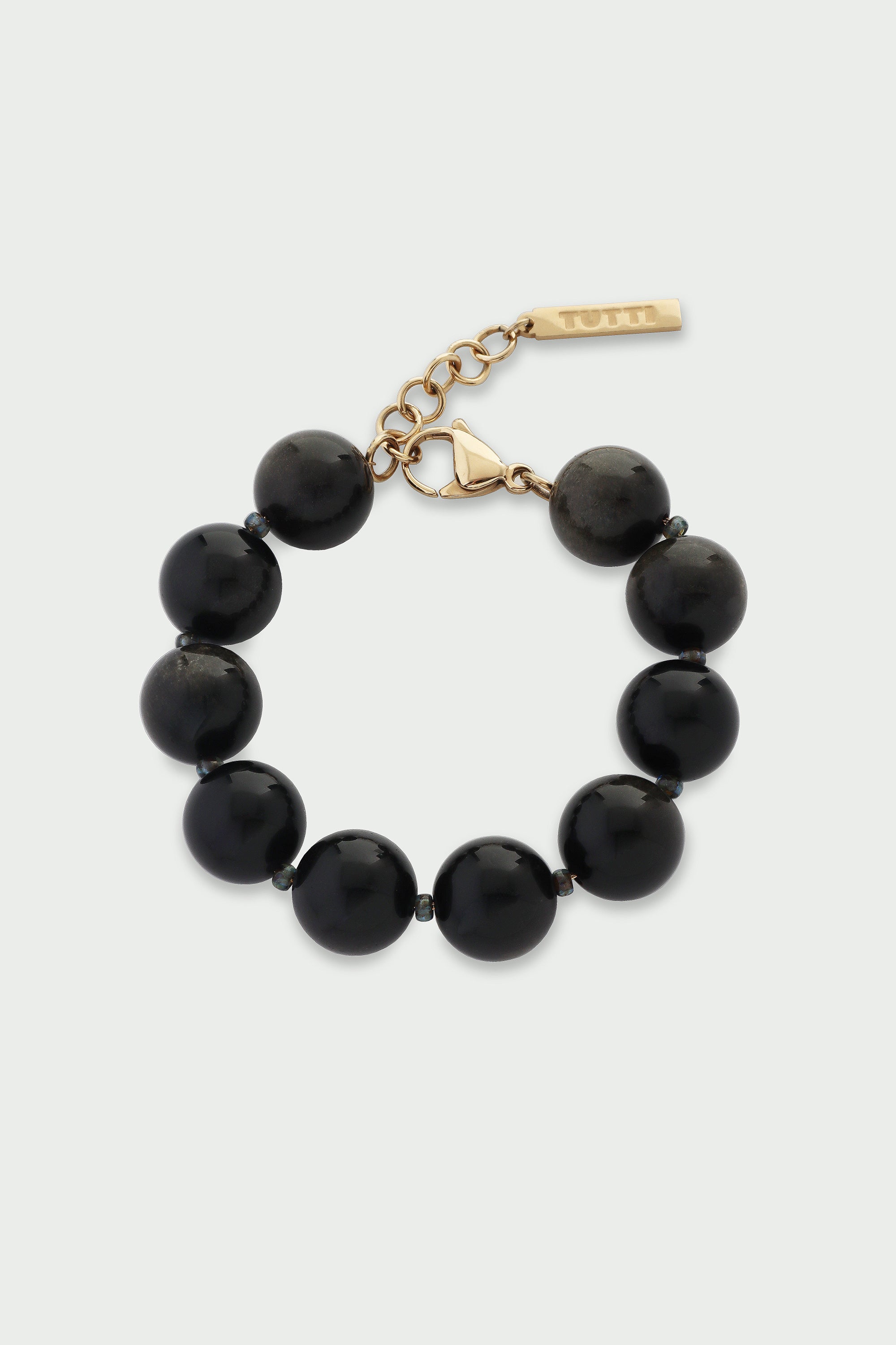 Golden Obsidian Large Beaded Bracelet
