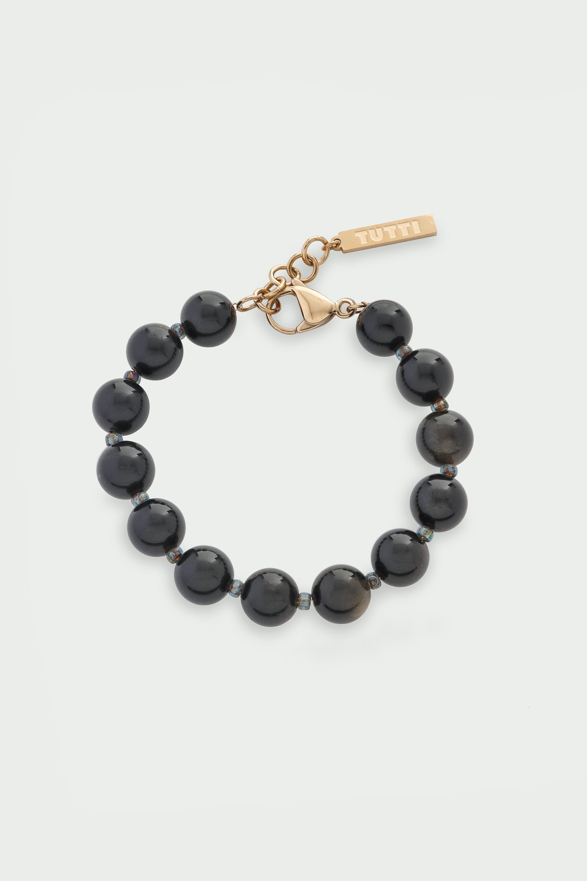 Golden Obsidian Small Beaded Bracelet