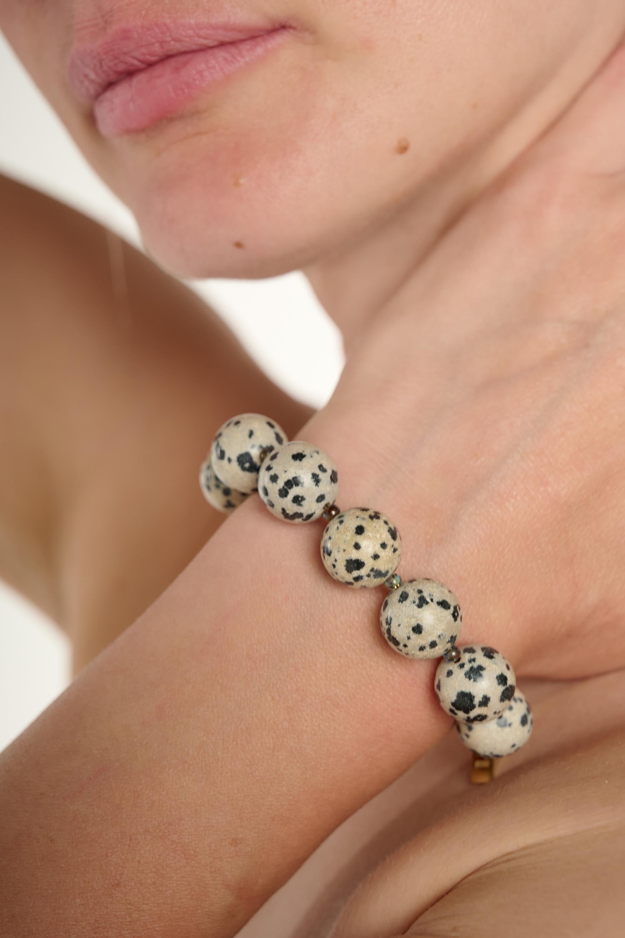 Jasper Large Beaded Bracelet