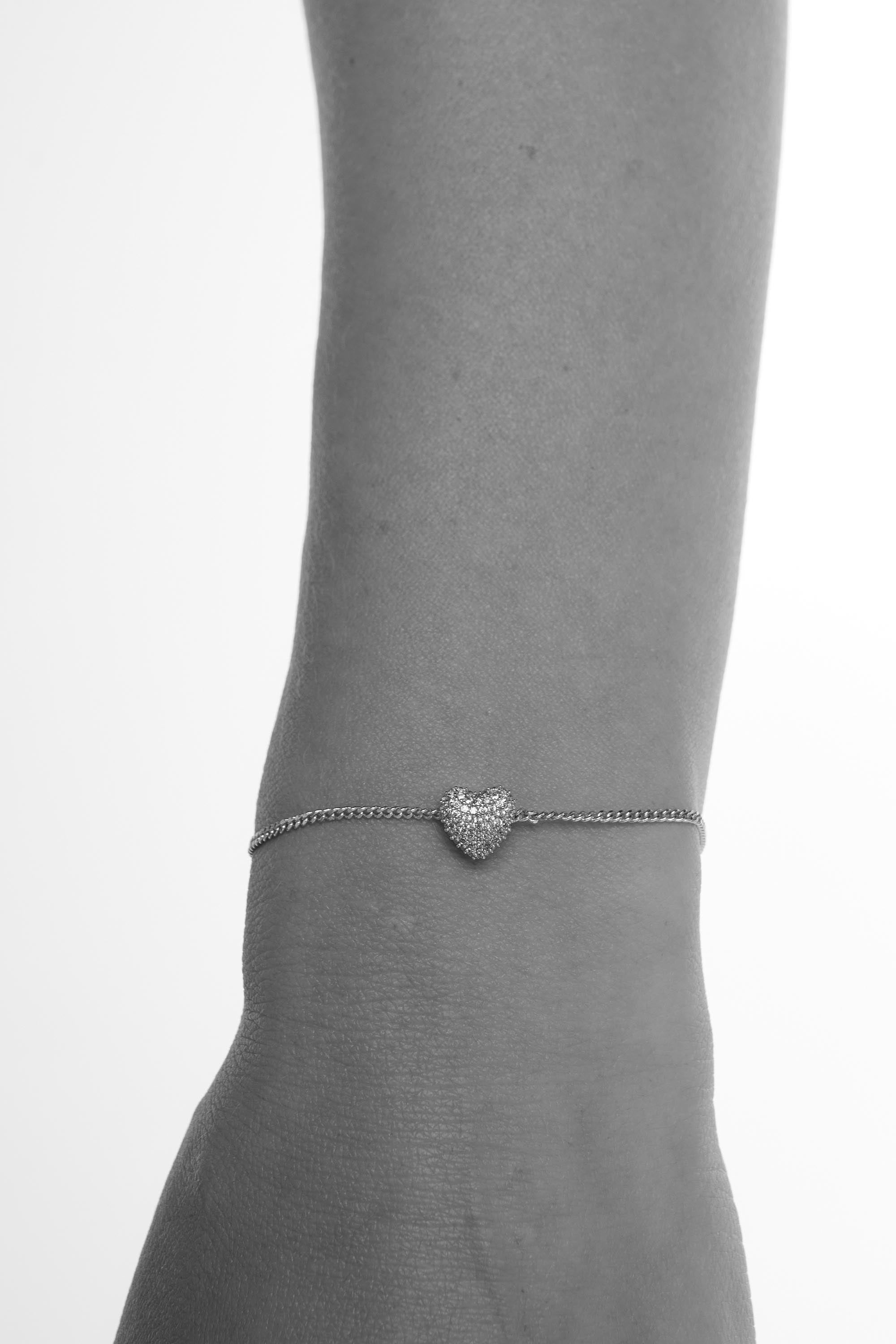 Pave Heart Bracelet