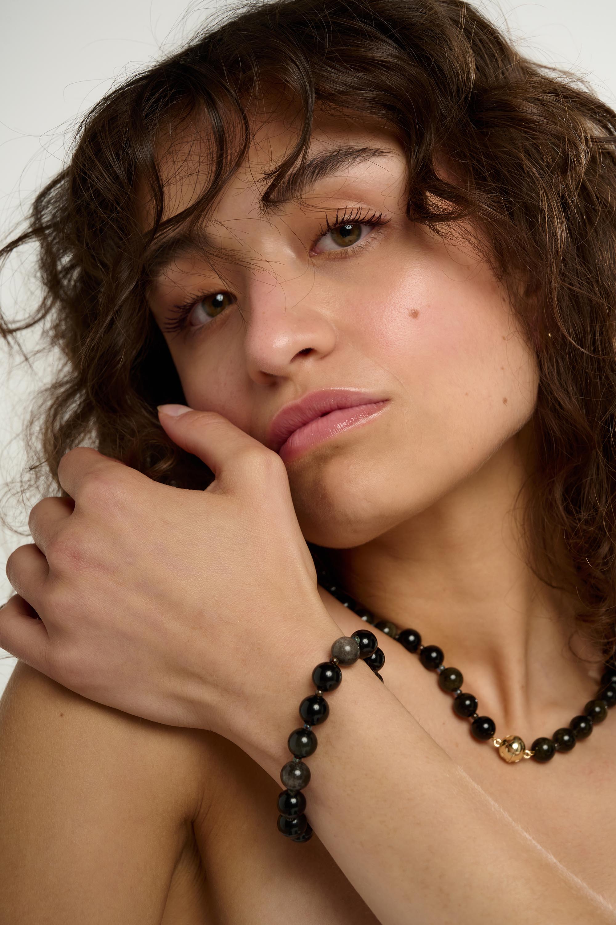 Golden Obsidian Small Beaded Bracelet