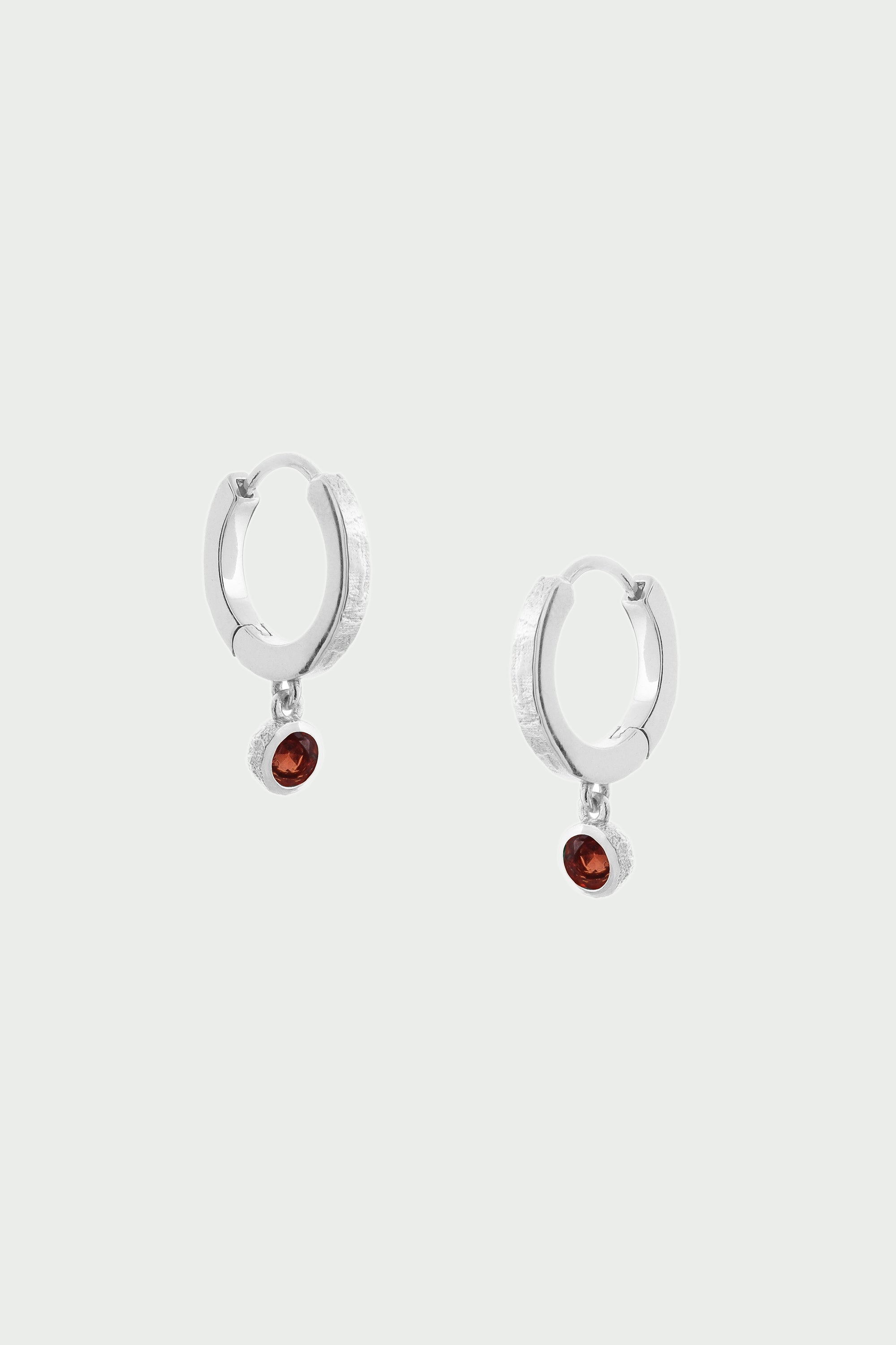 Birthstone Hoop Earrings