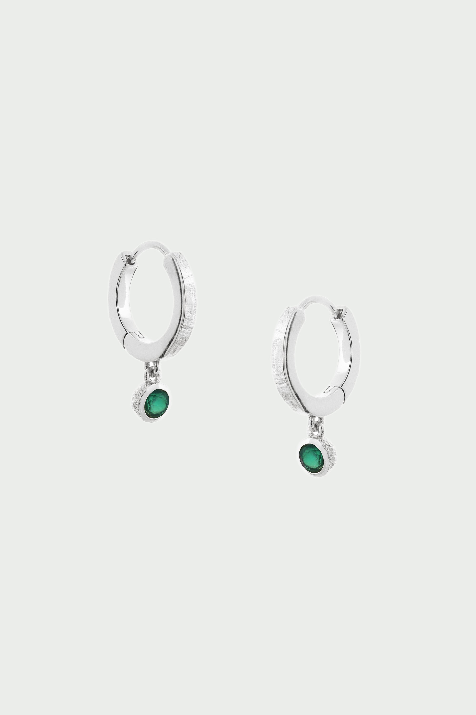 Birthstone Hoop Earrings