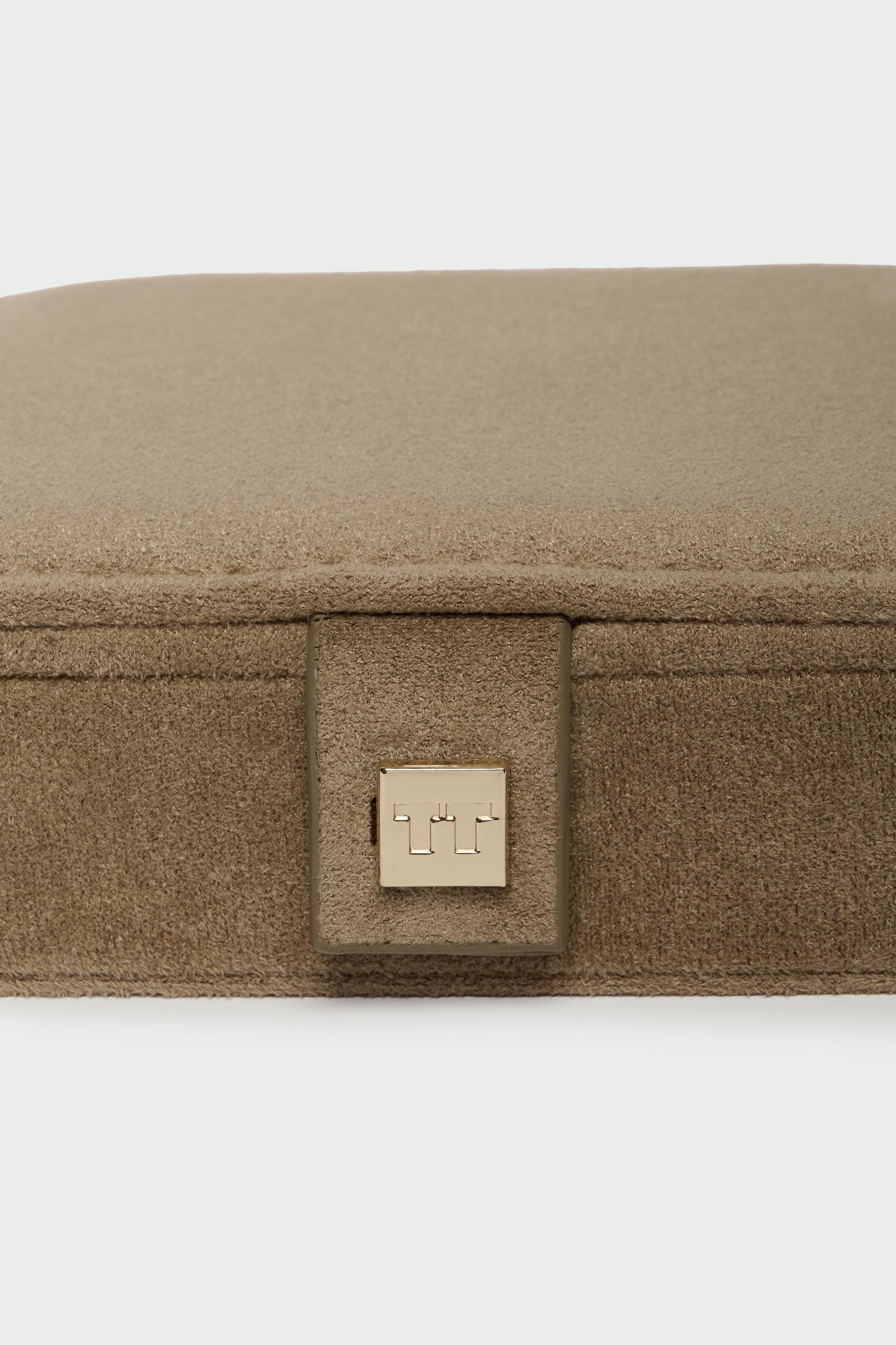 Sand Mini Suede Jewellery Box