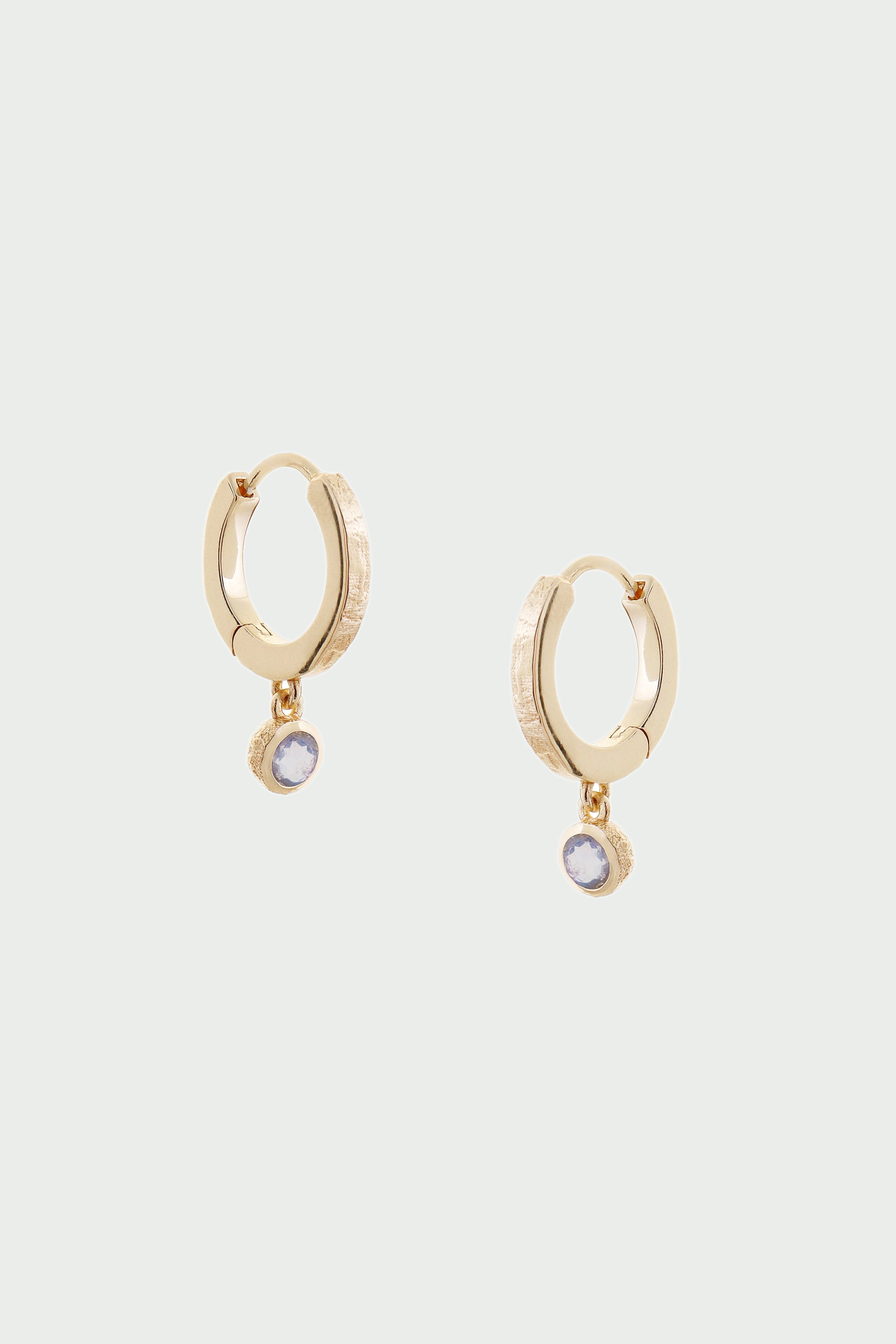 Birthstone Hoop Earrings