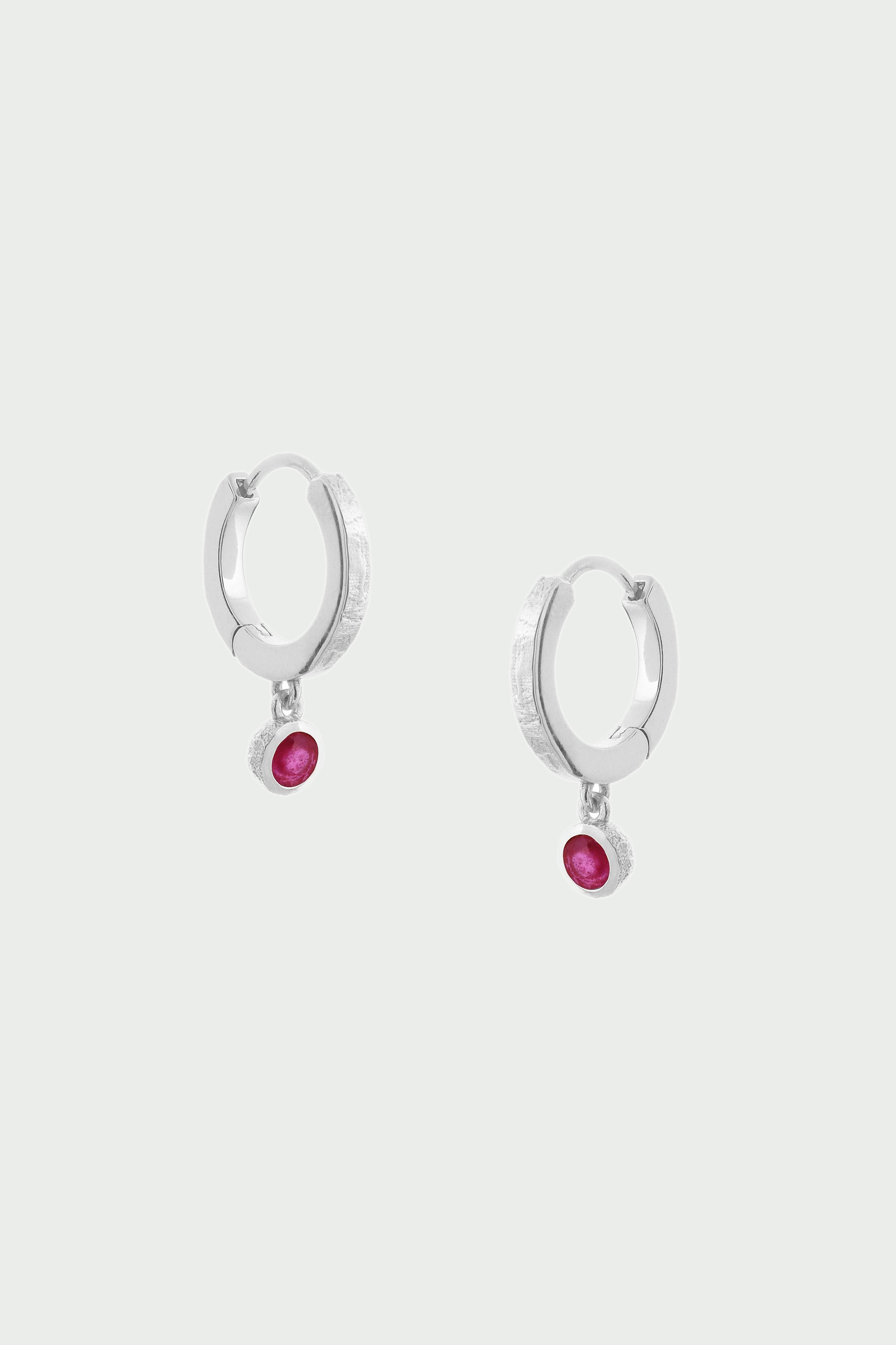 Birthstone Hoop Earrings