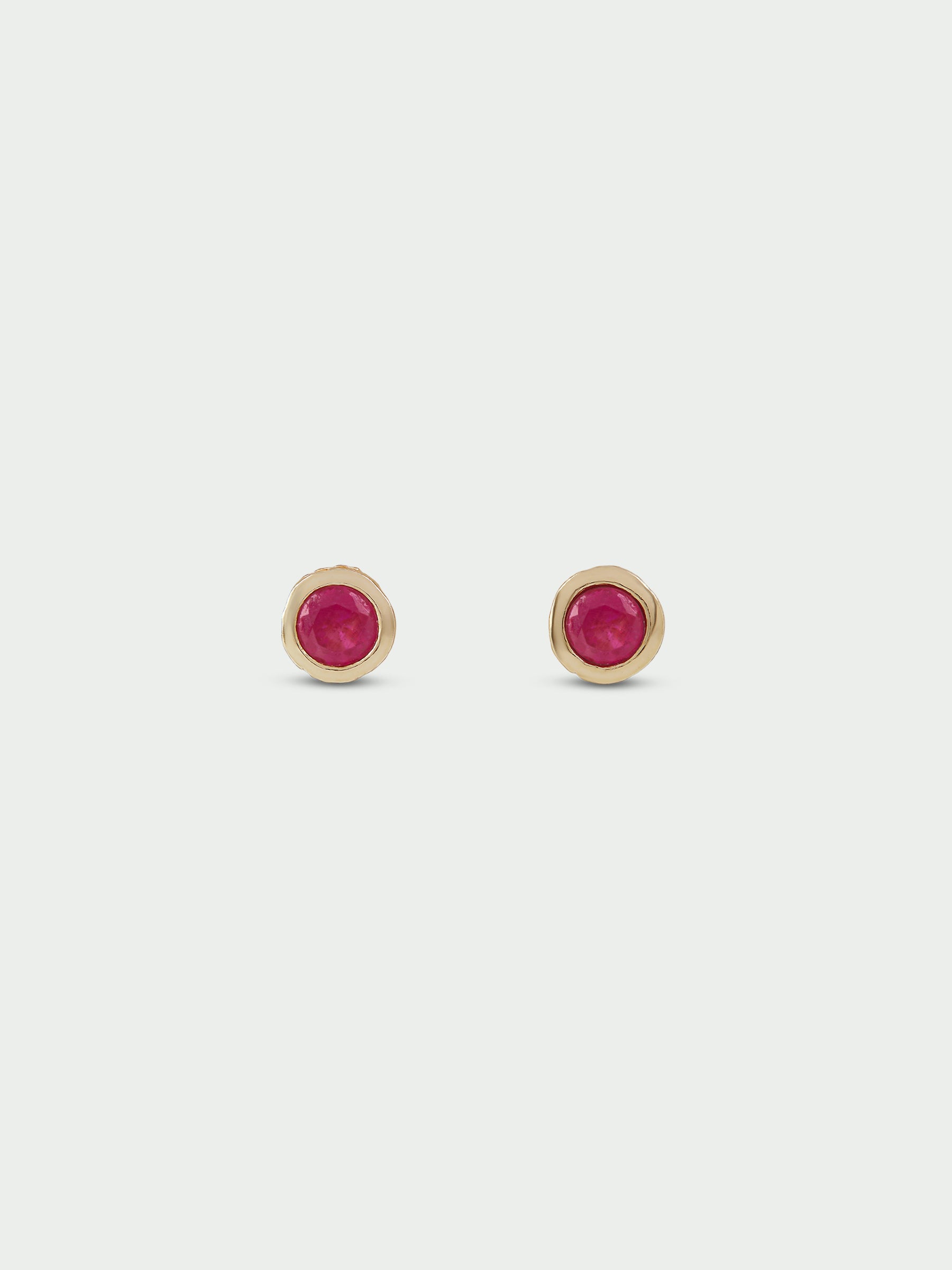 Birthstone Ruby Stud Earrings