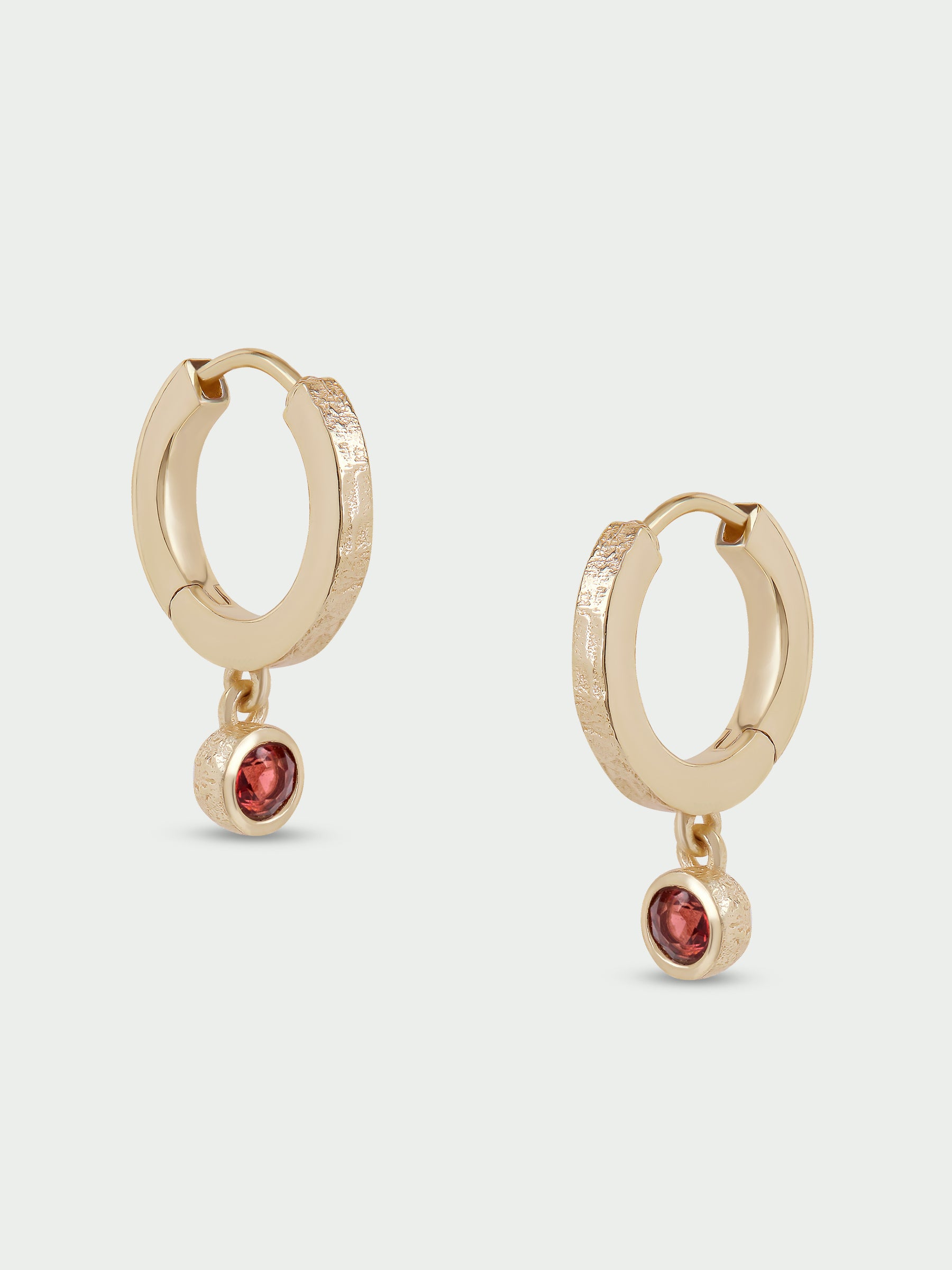 Birthstone Hoop Earrings