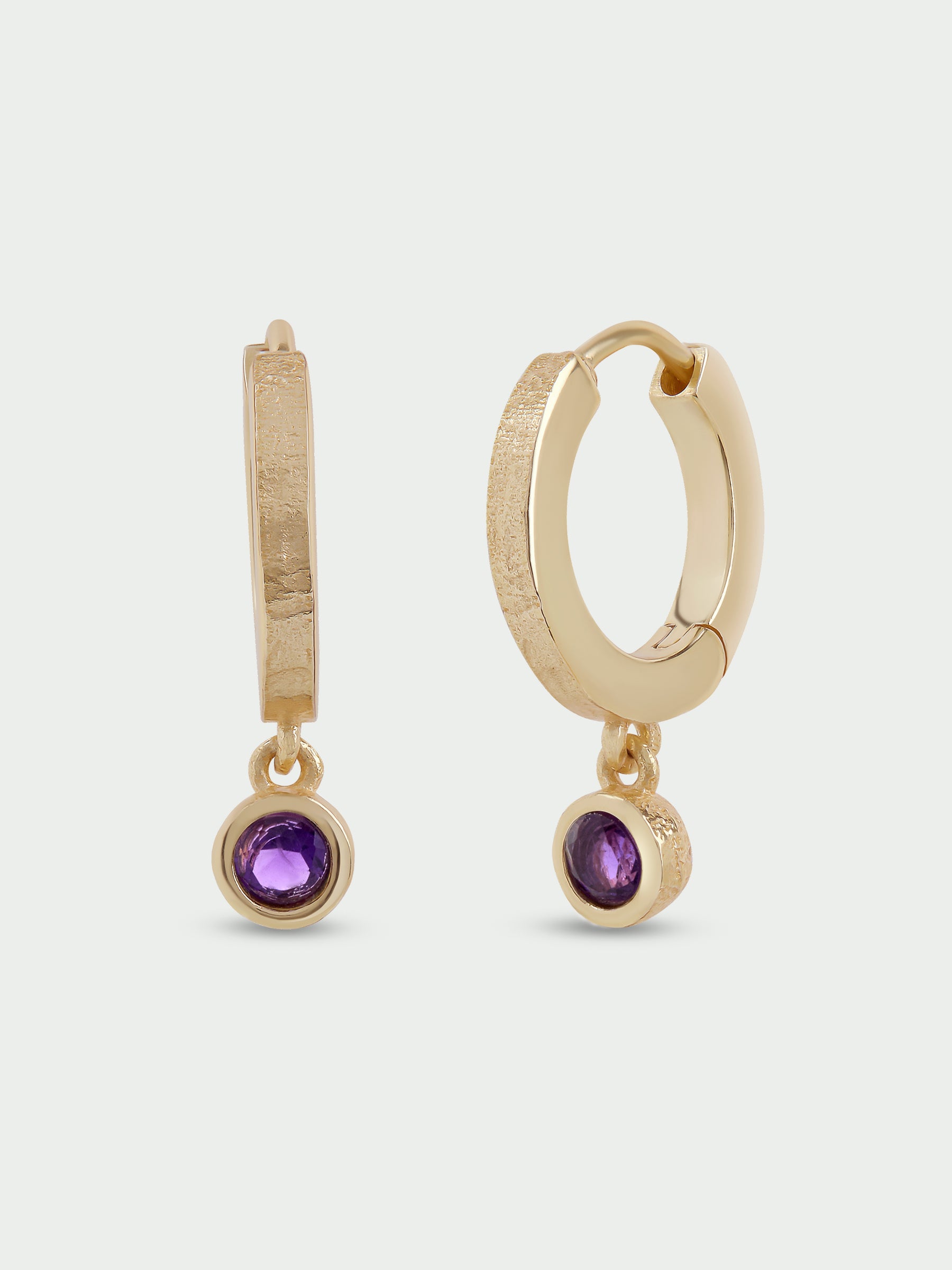 Birthstone Hoop Earrings