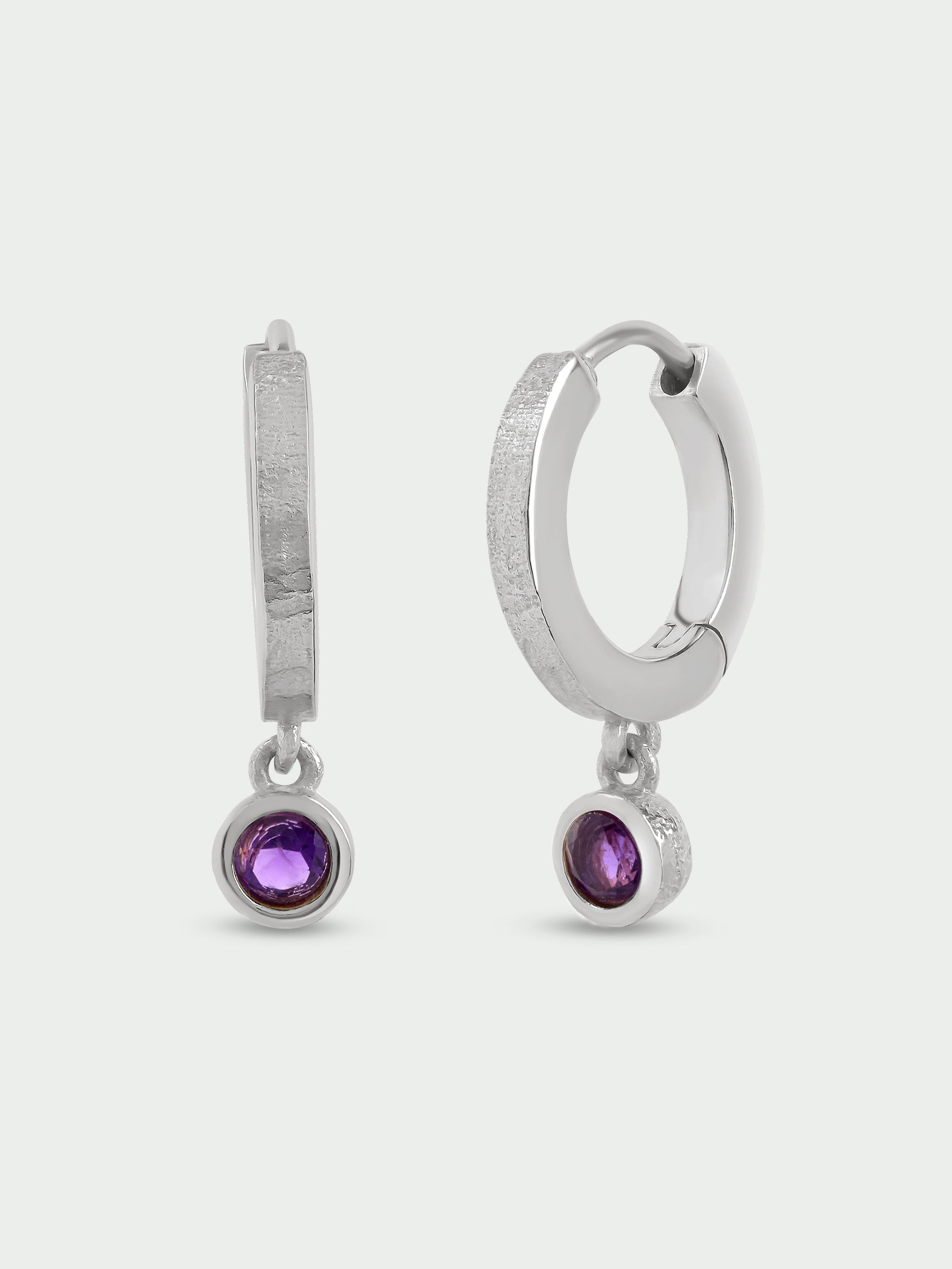Birthstone Hoop Earrings