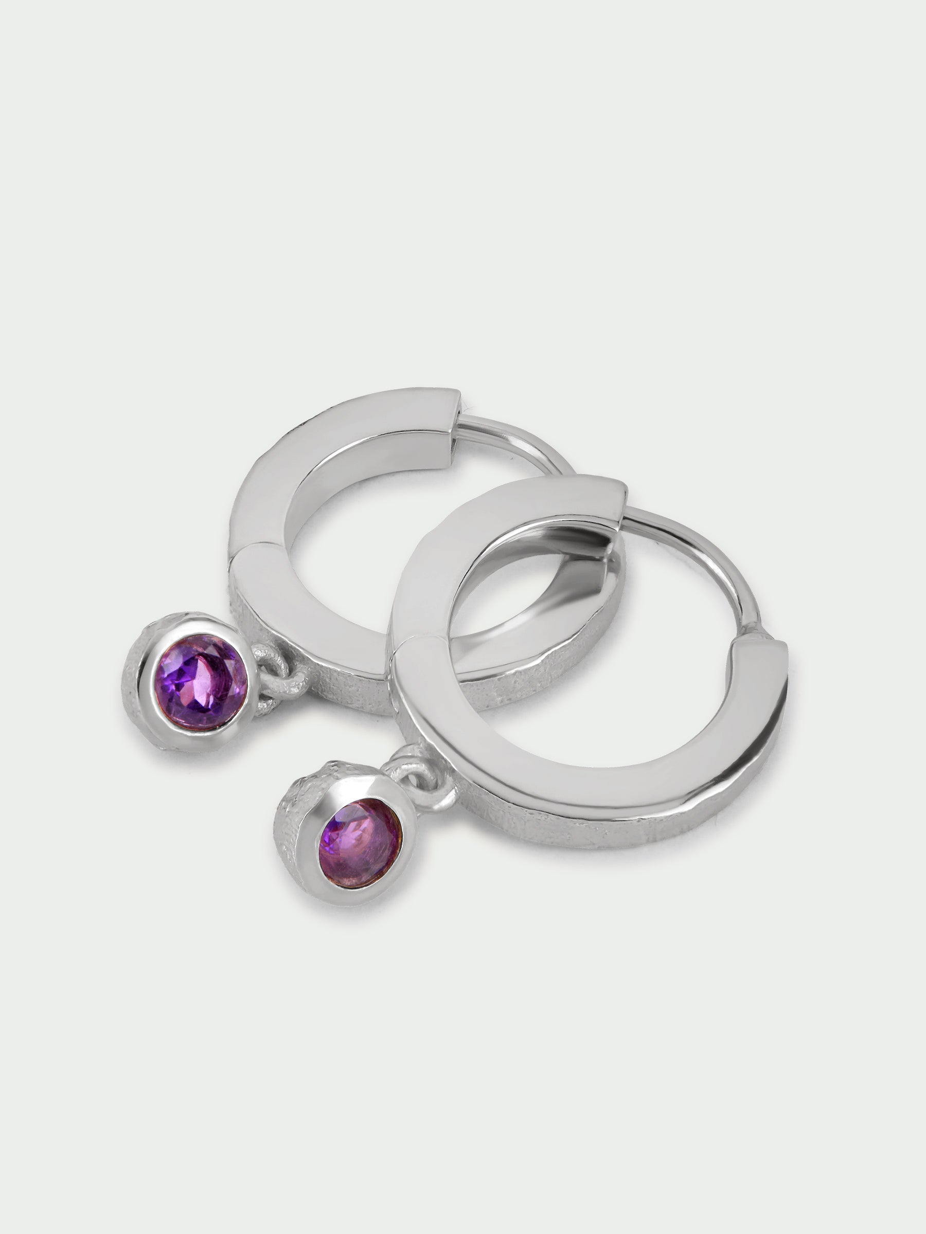 Birthstone Hoop Earrings