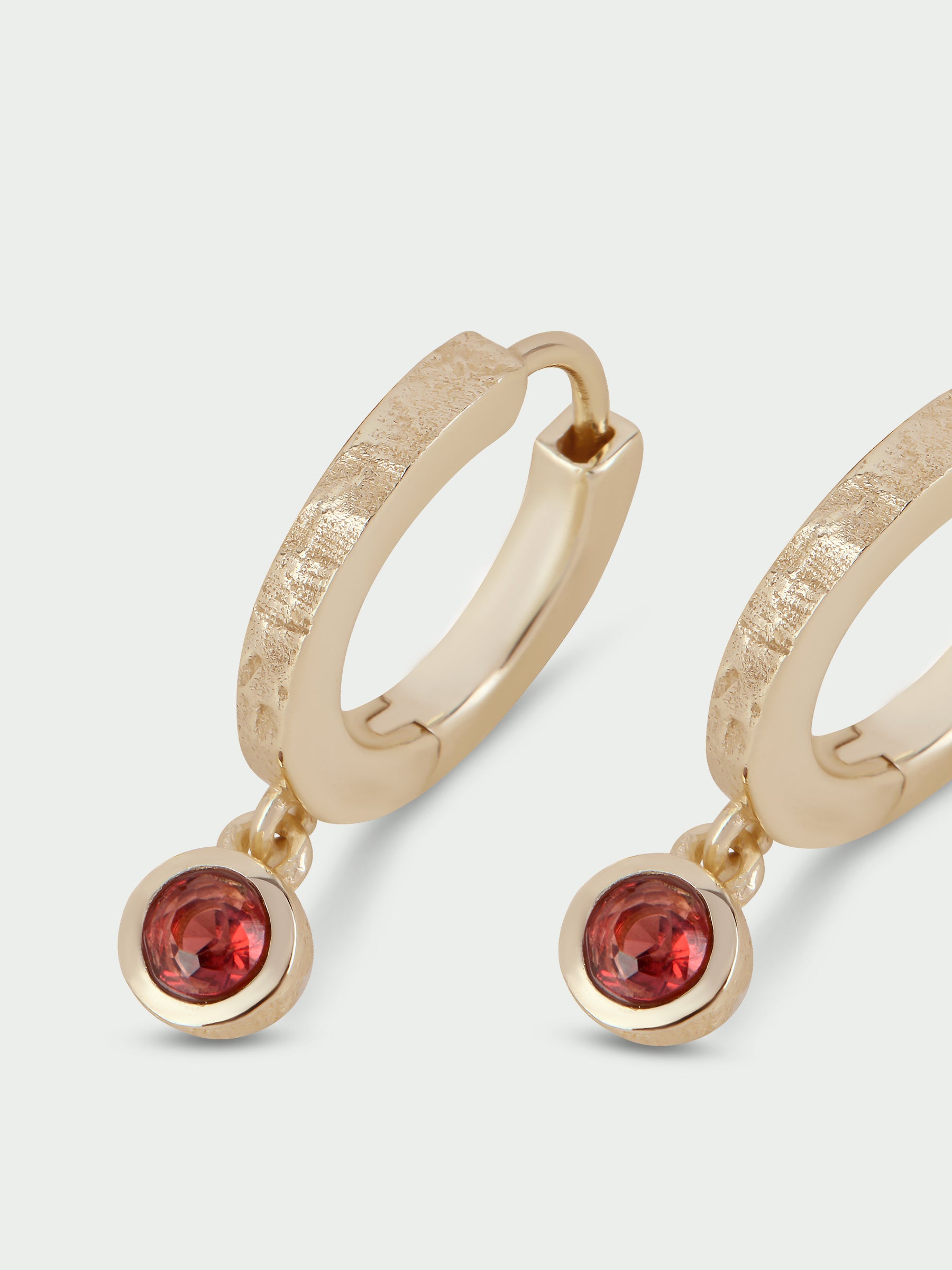 Birthstone Hoop Earrings