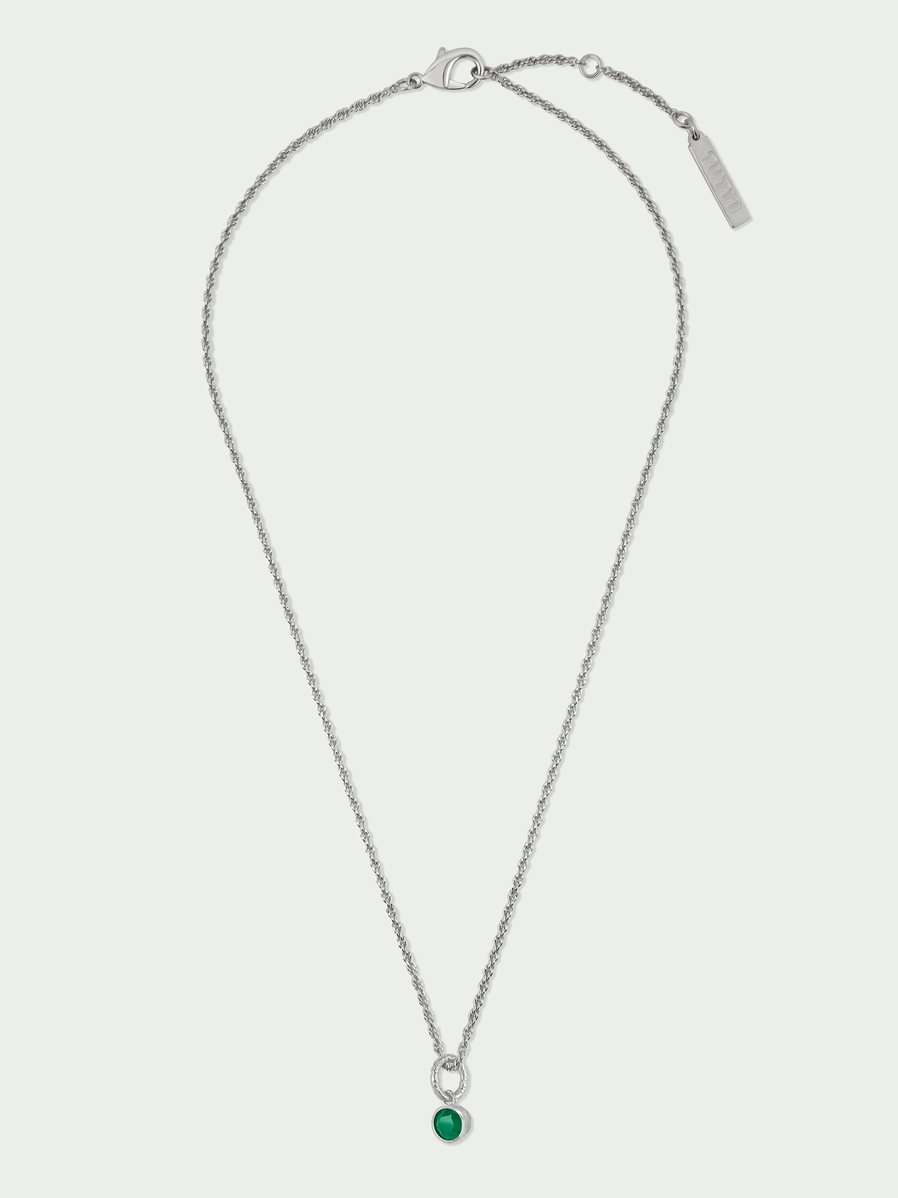 Birthstone Green Onyx Necklace