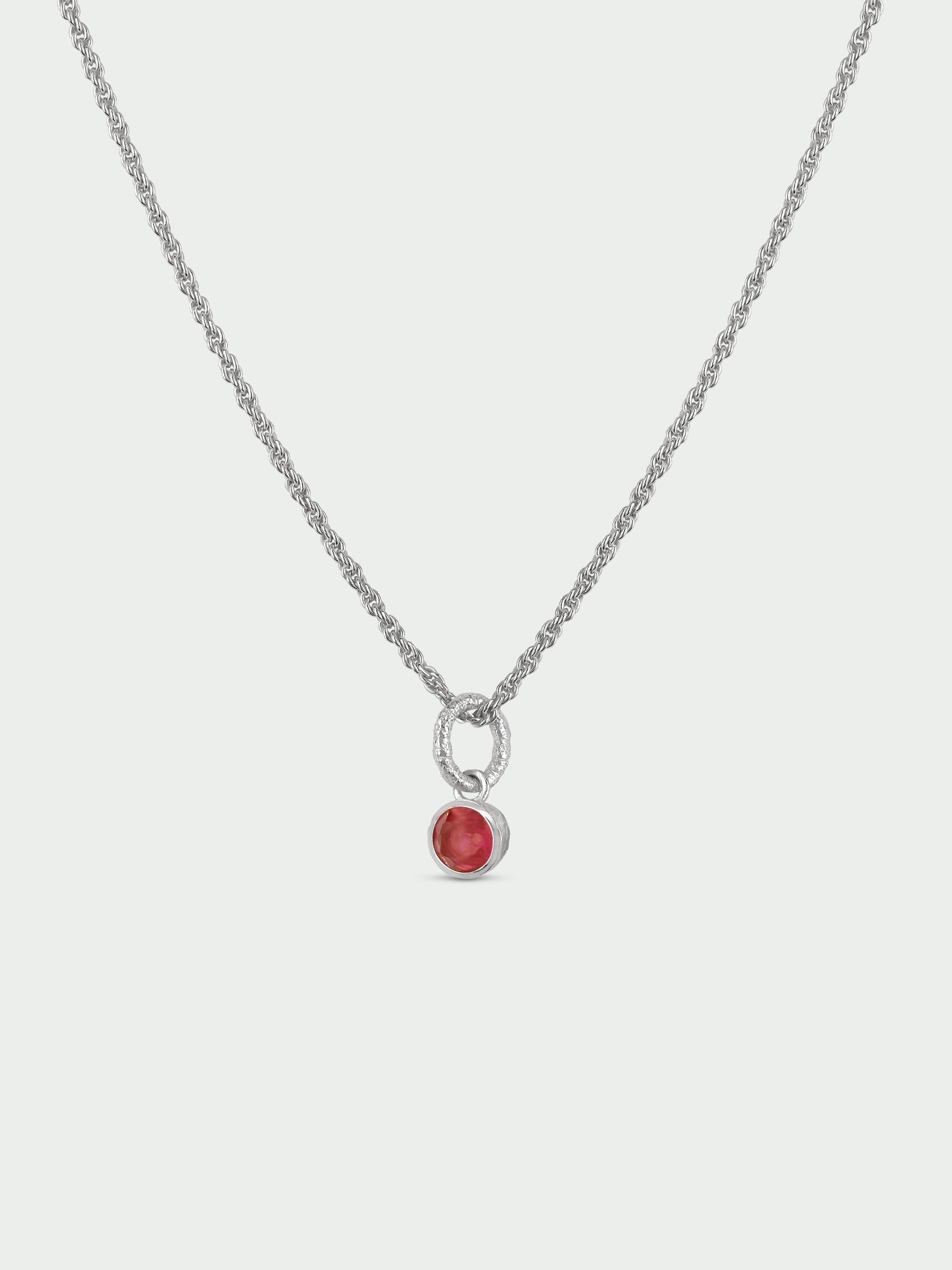 Birthstone Ruby Necklace
