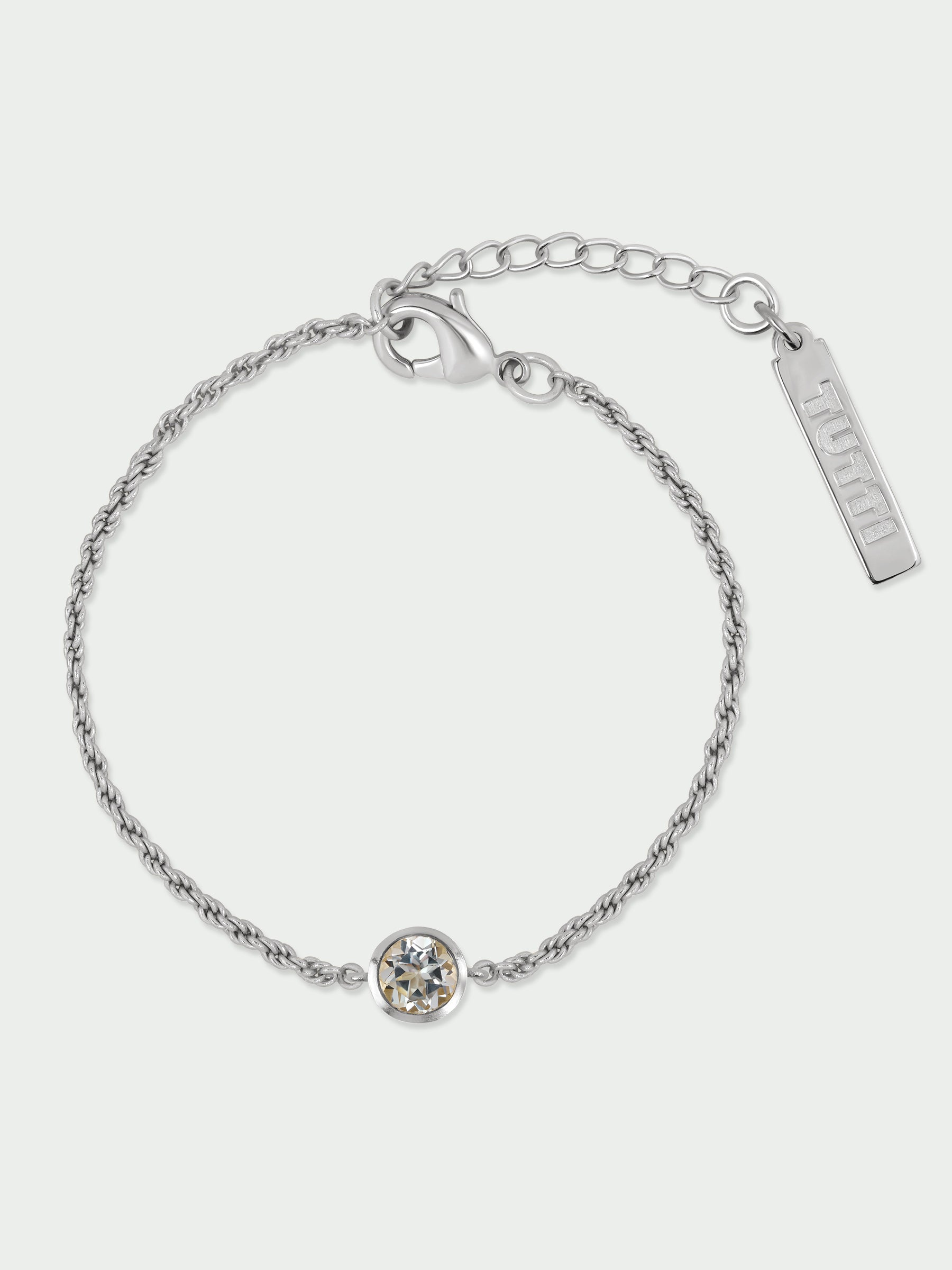 Birthstone White Topaz Bracelet