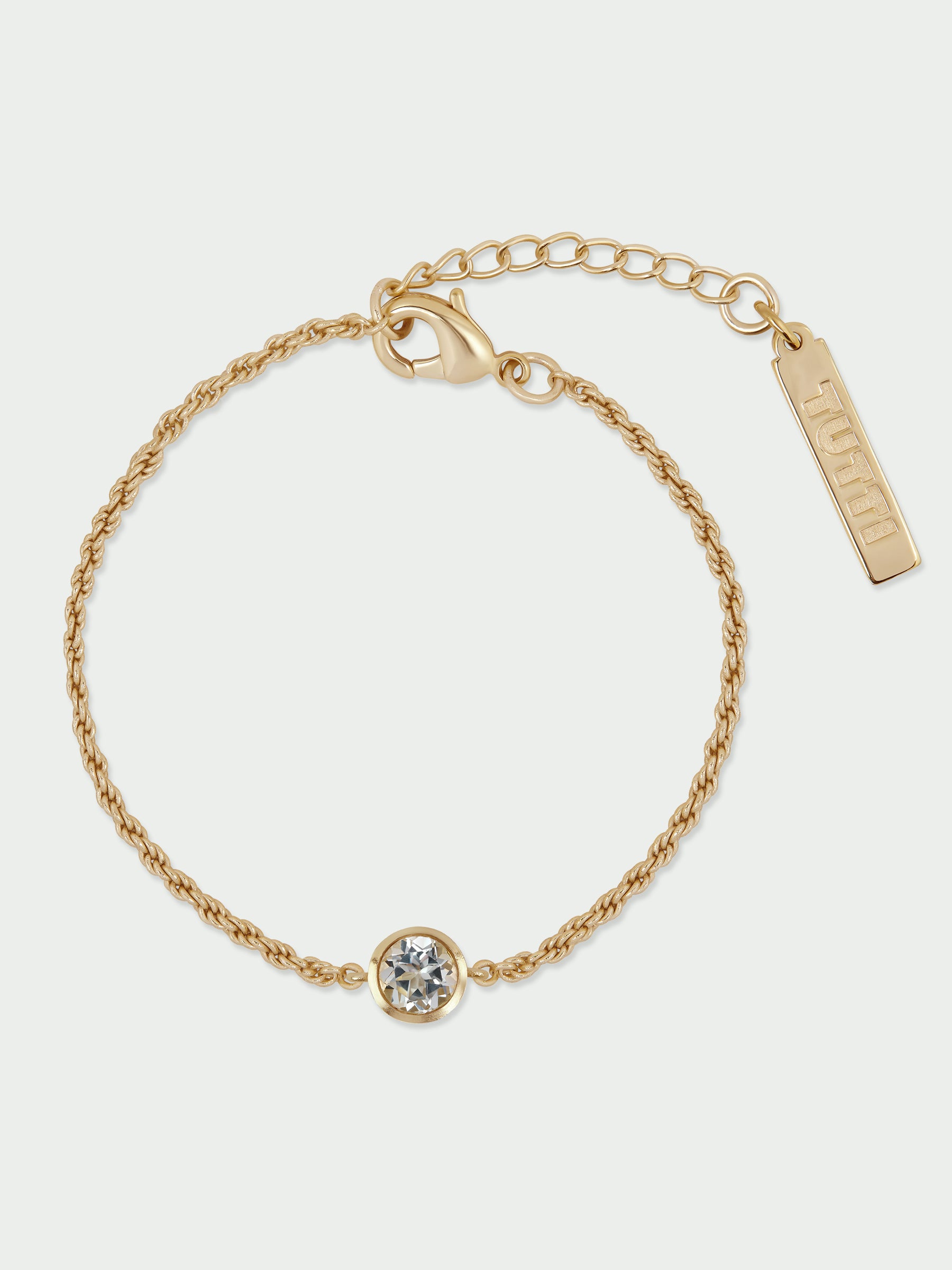 Birthstone White Topaz Bracelet
