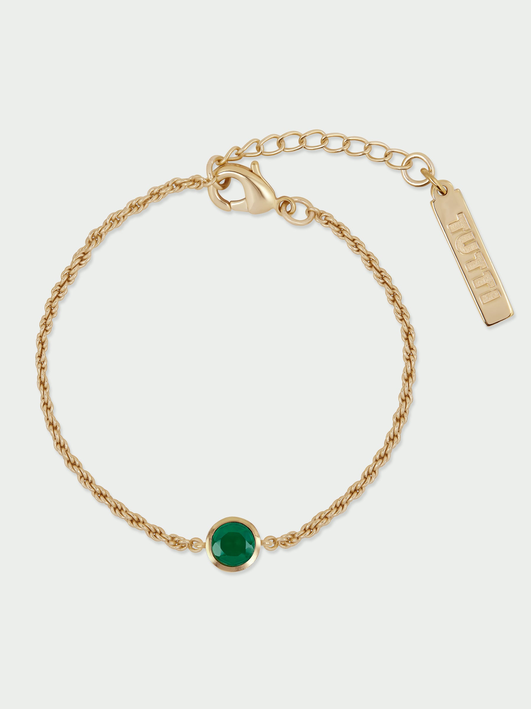 Birthstone Green Onyx Bracelet