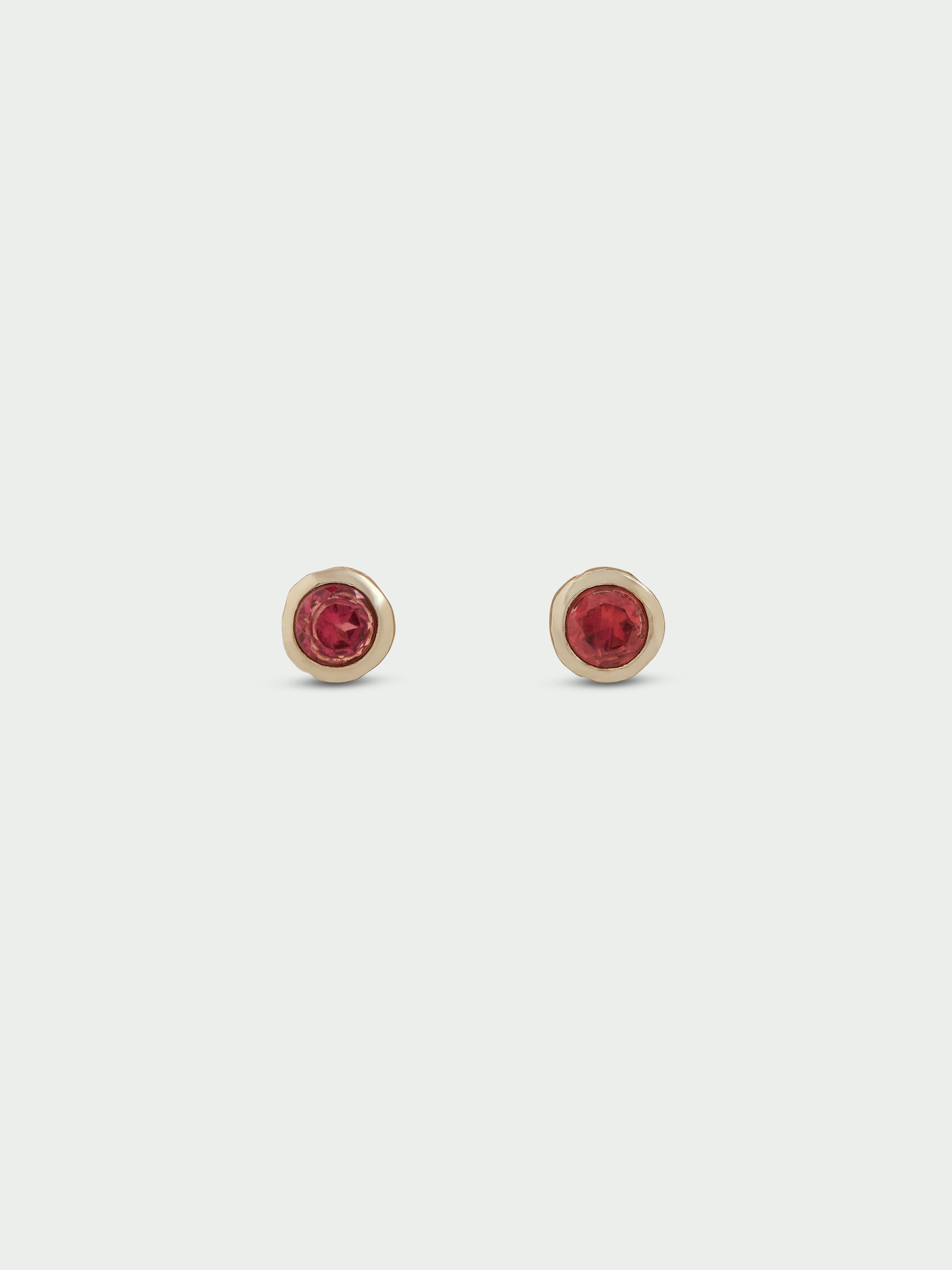 Birthstone Garnet Stud Earrings