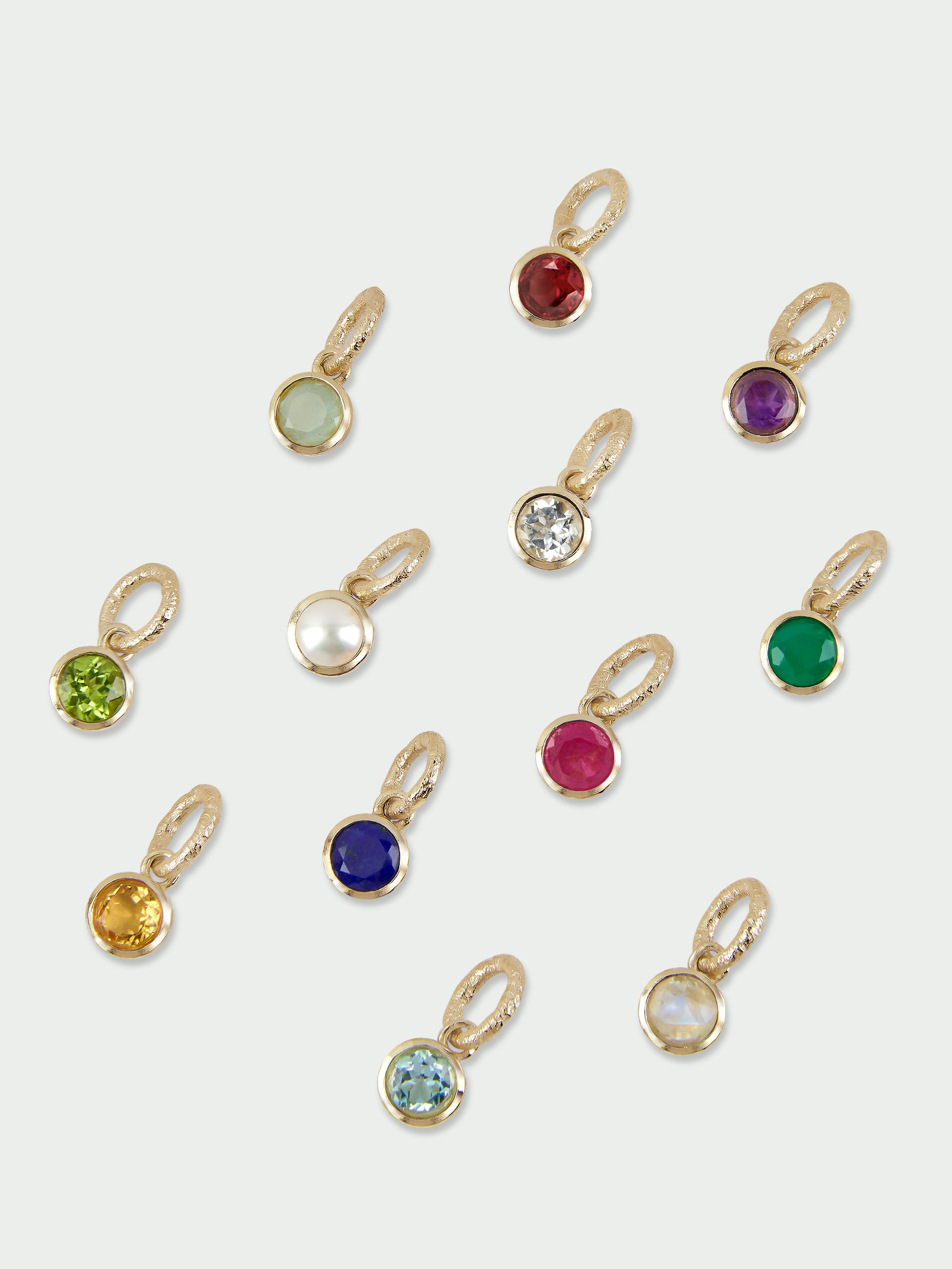 Birthstone Hoop Earrings