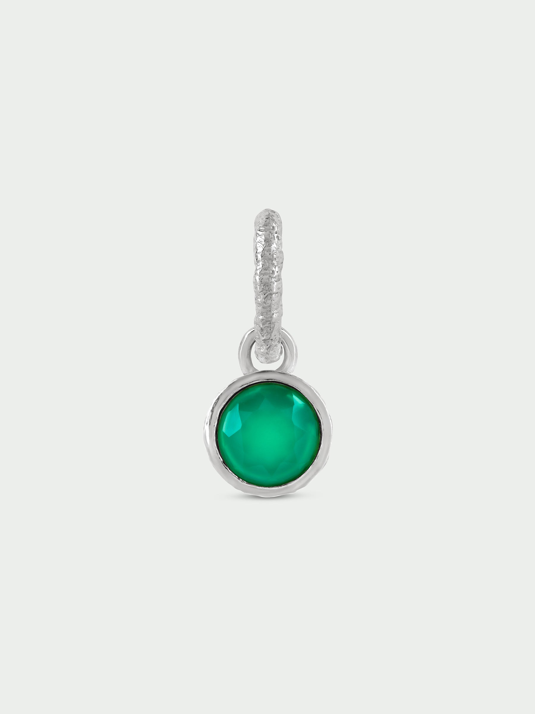 Birthstone Charm, Green Onyx