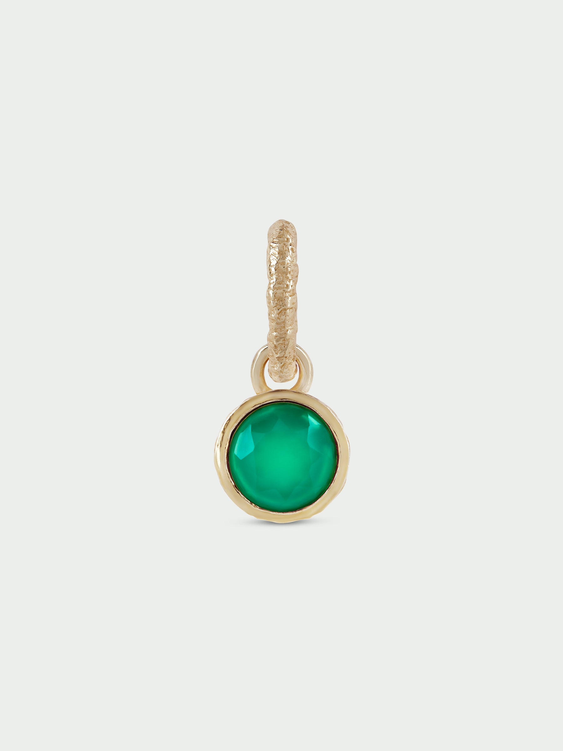 Birthstone Charm, Green Onyx