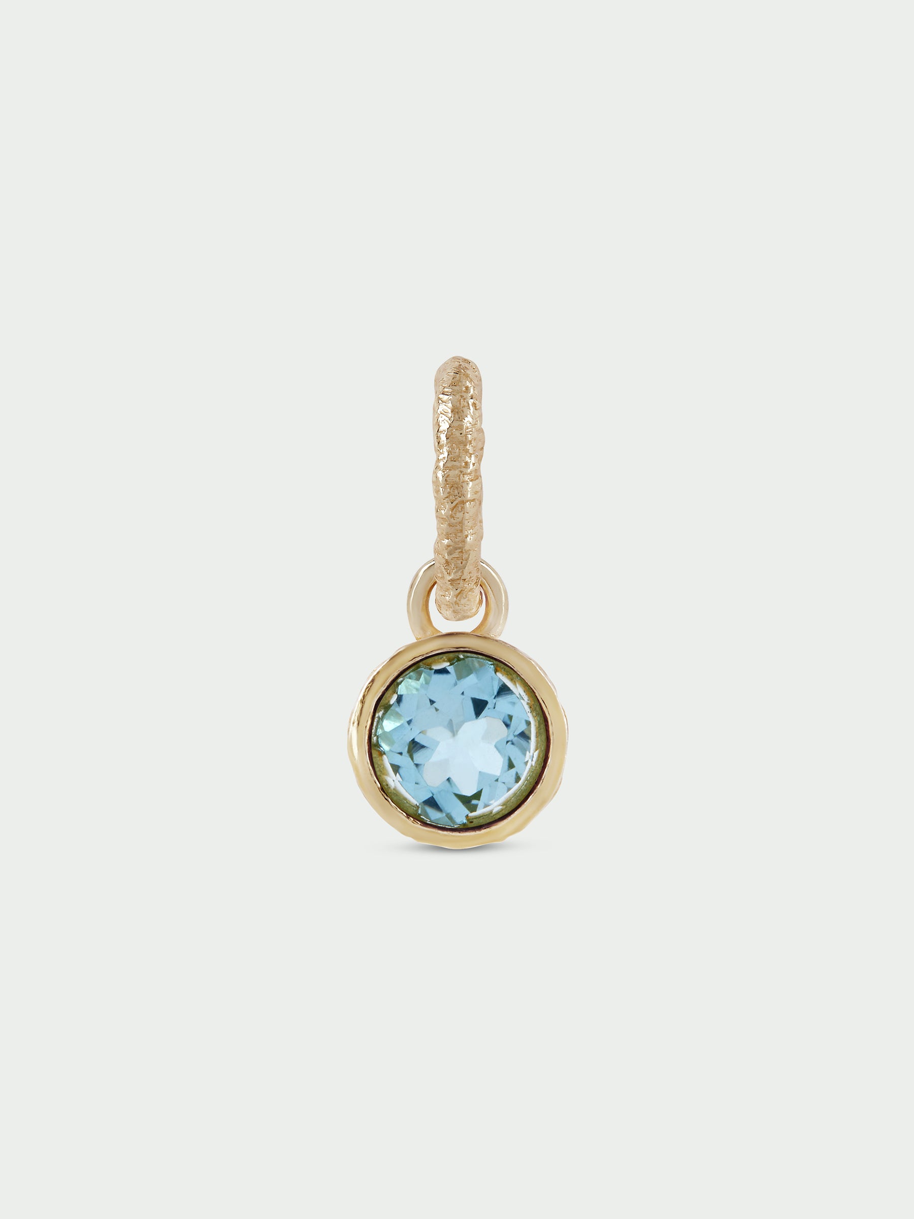 Birthstone Charm, Blue Topaz