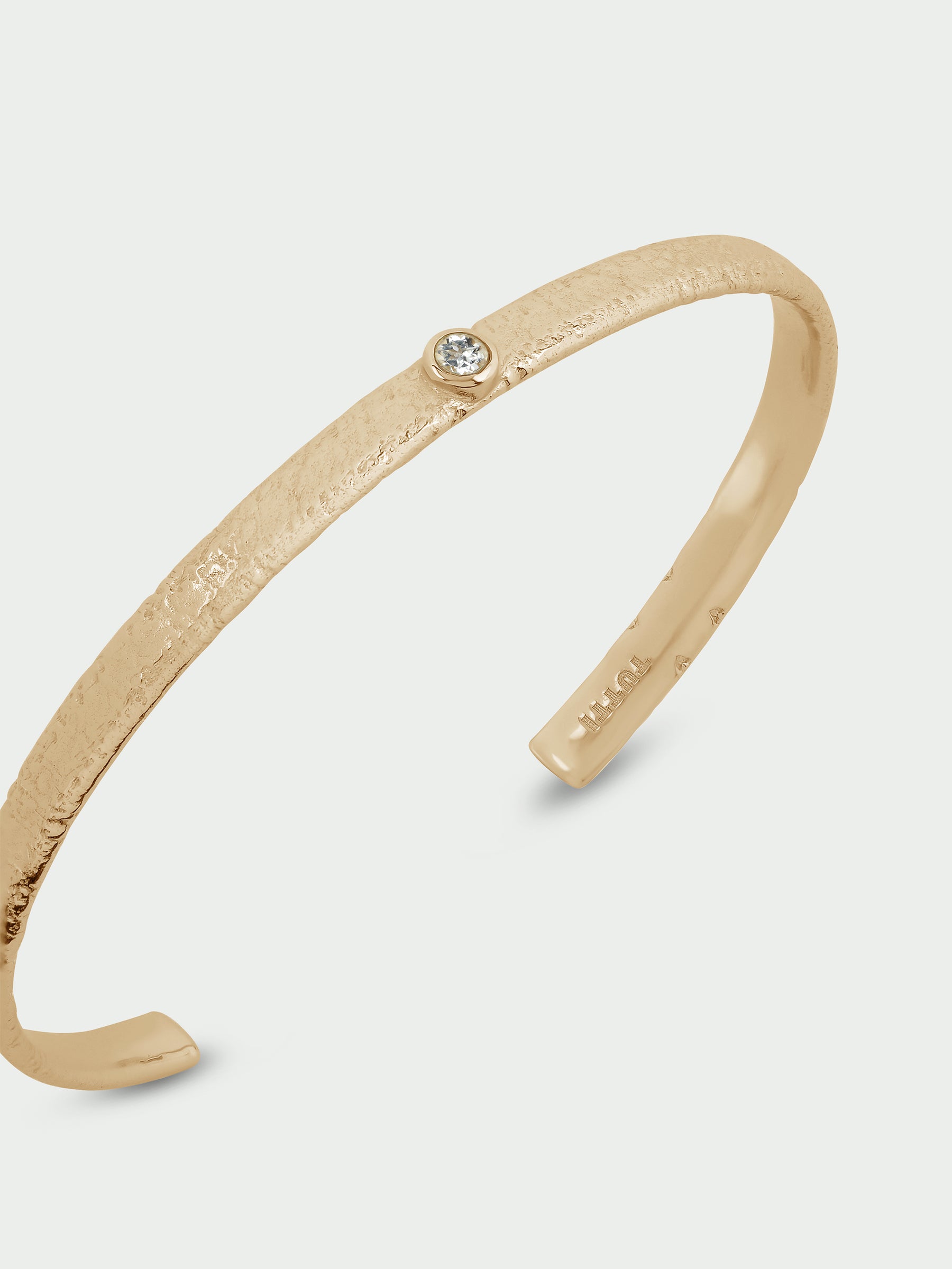 Birthstone Bangle, White Topaz