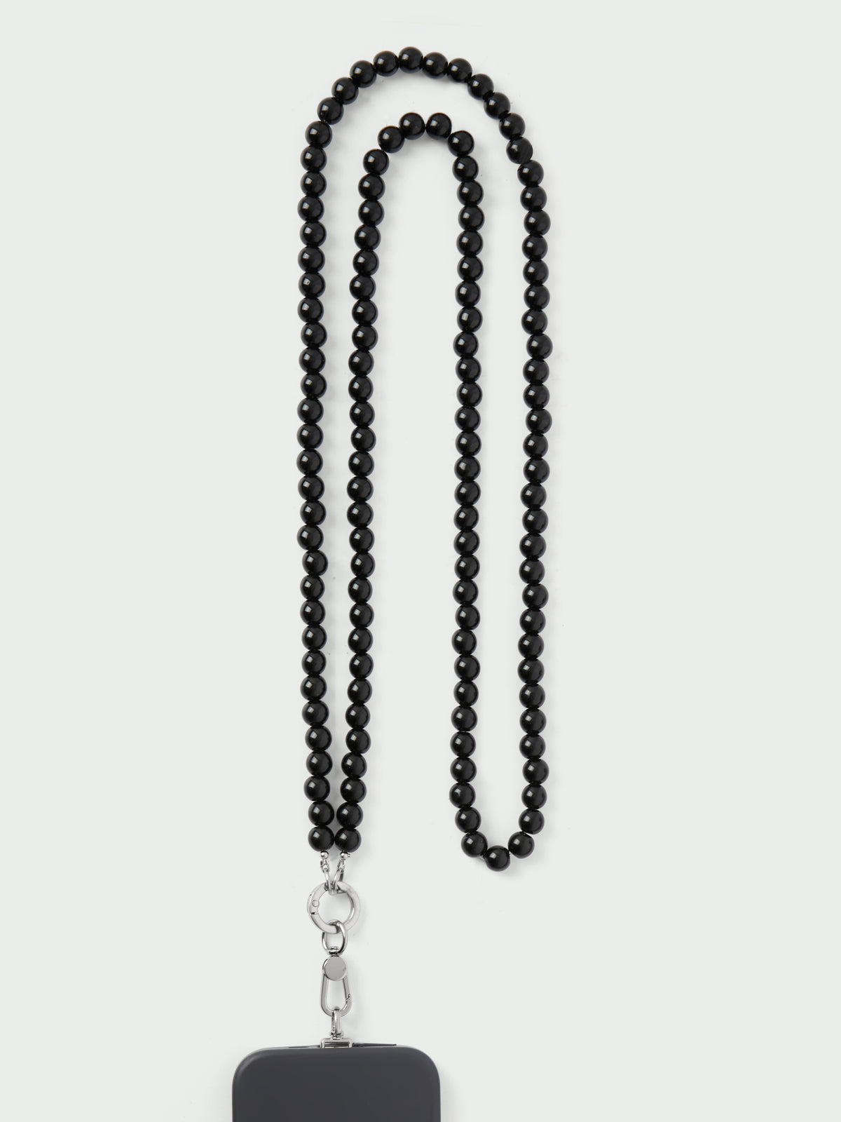 Midnight Long Bead Phone Lanyard
