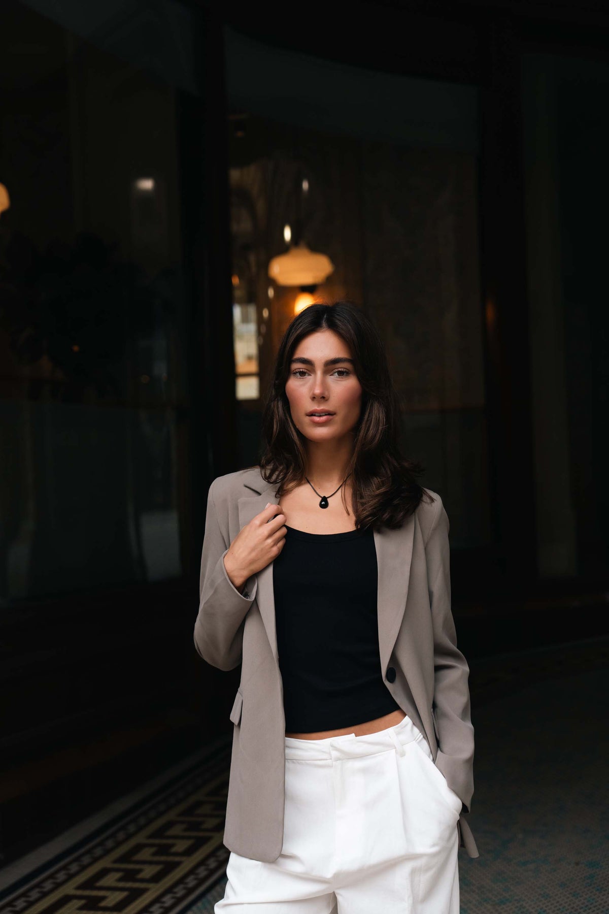 Hush Necklace Black Enamel