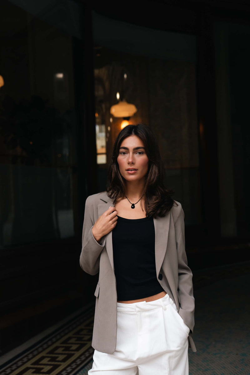 Hush Necklace Black Enamel