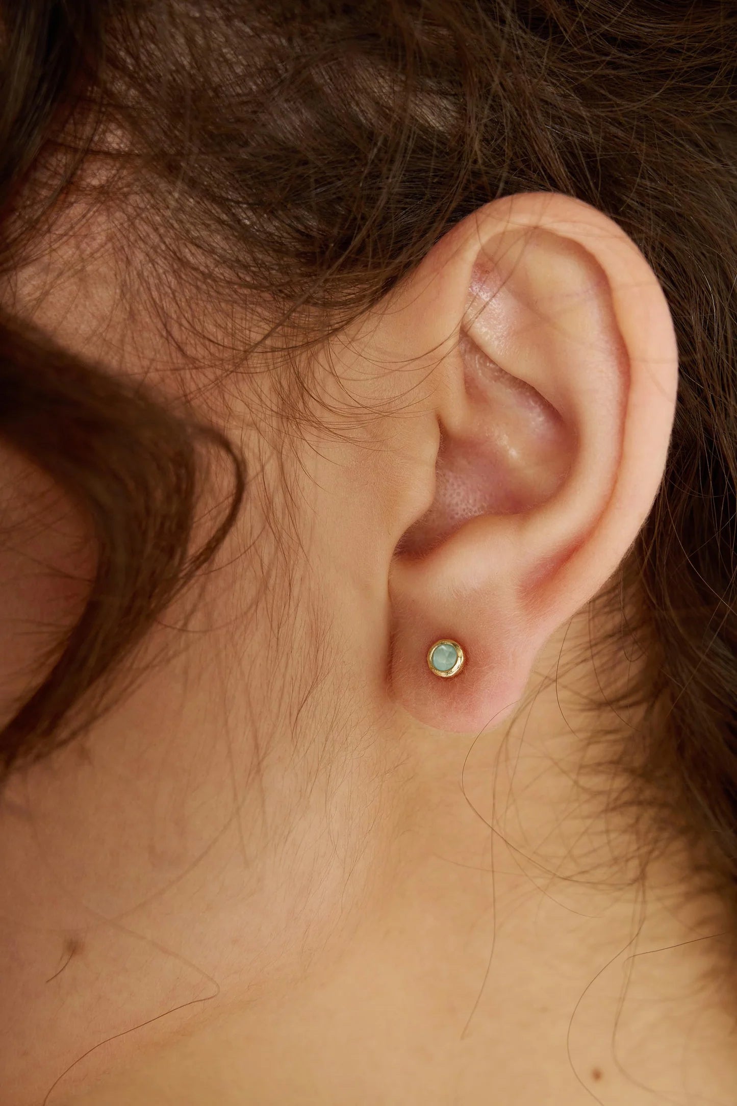 Birthstone Aquamarine Stud Earrings