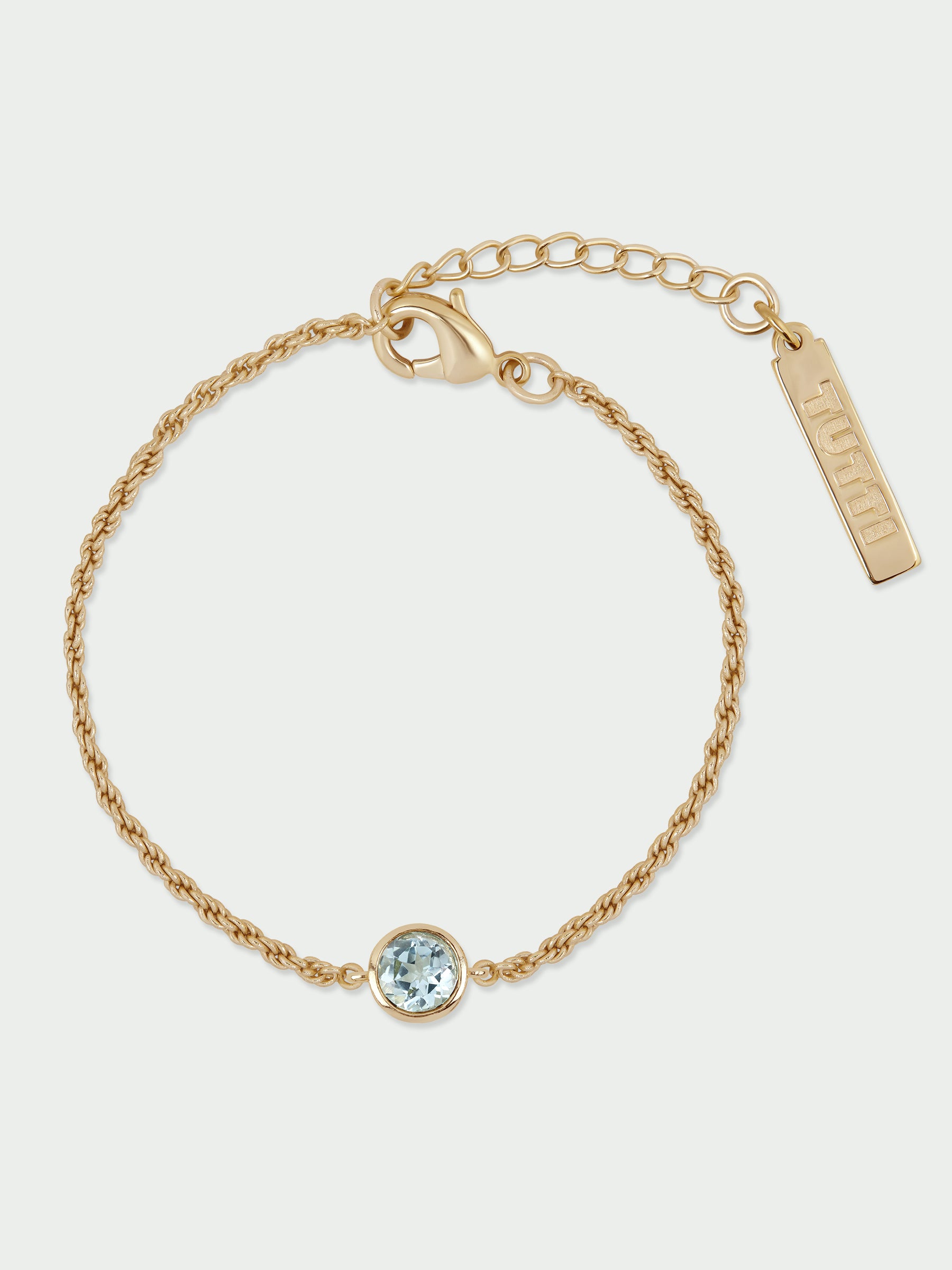 Birthstone Bracelet, Blue Topaz