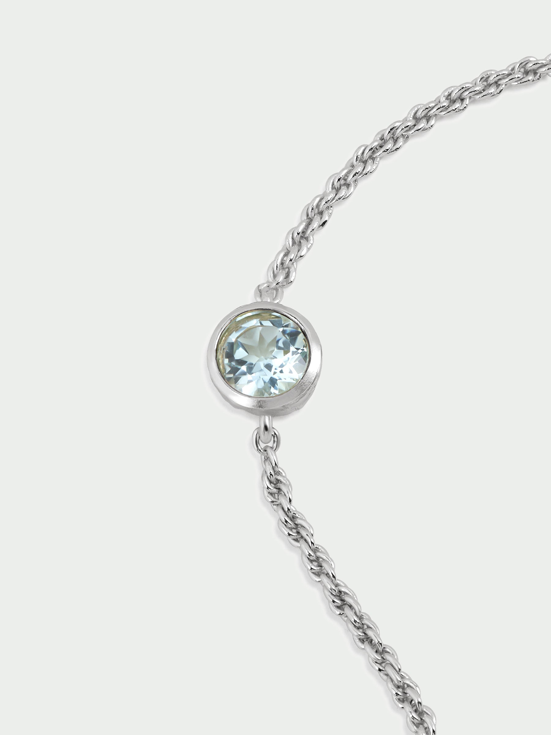 Birthstone Bracelet, Blue Topaz
