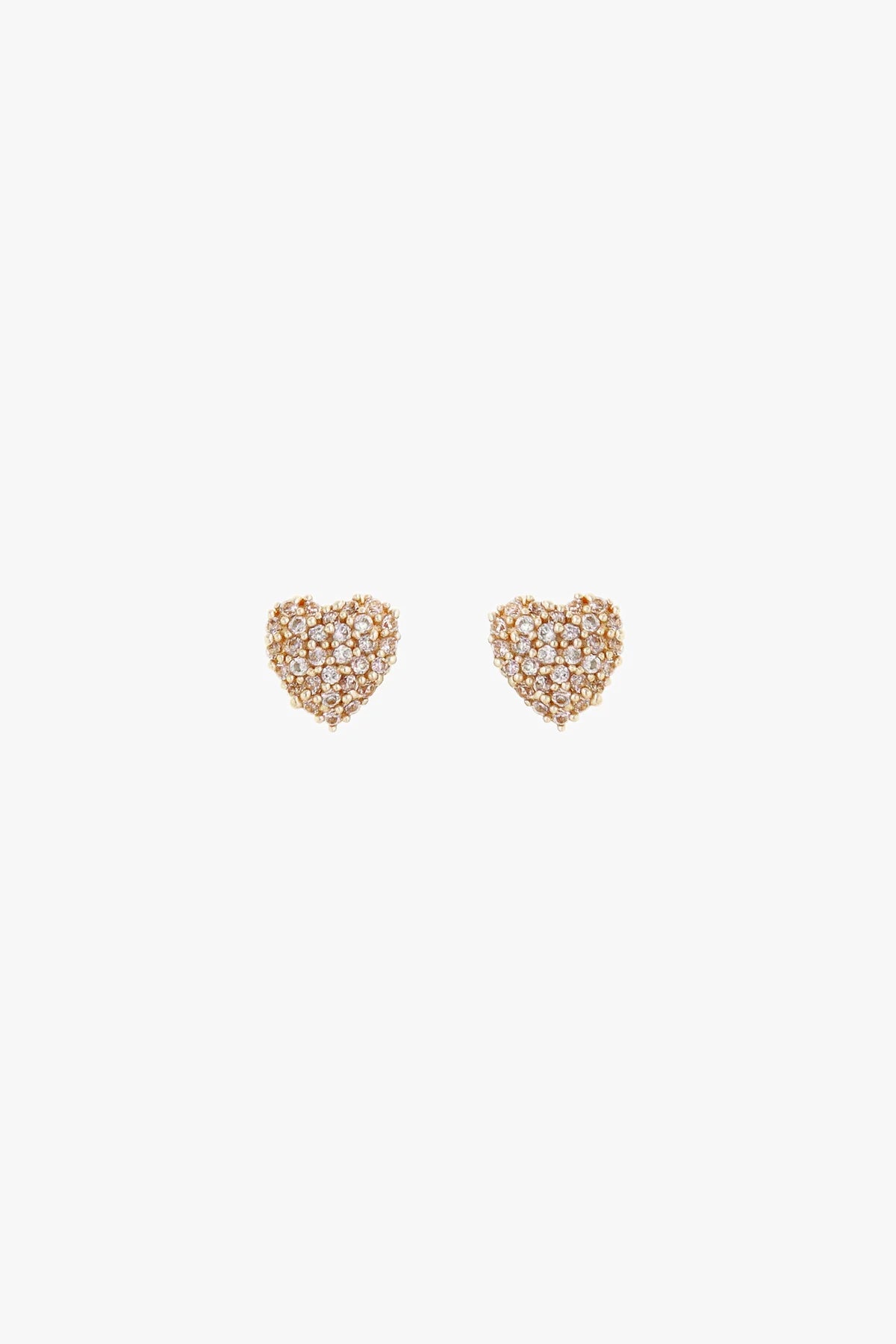 Pave Heart Earrings & Necklace Set