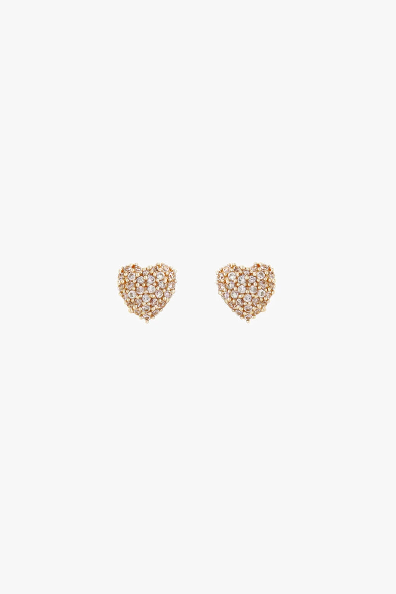 Pave Heart Earrings & Necklace Set