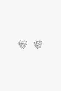 Pave Heart Earrings & Necklace Set