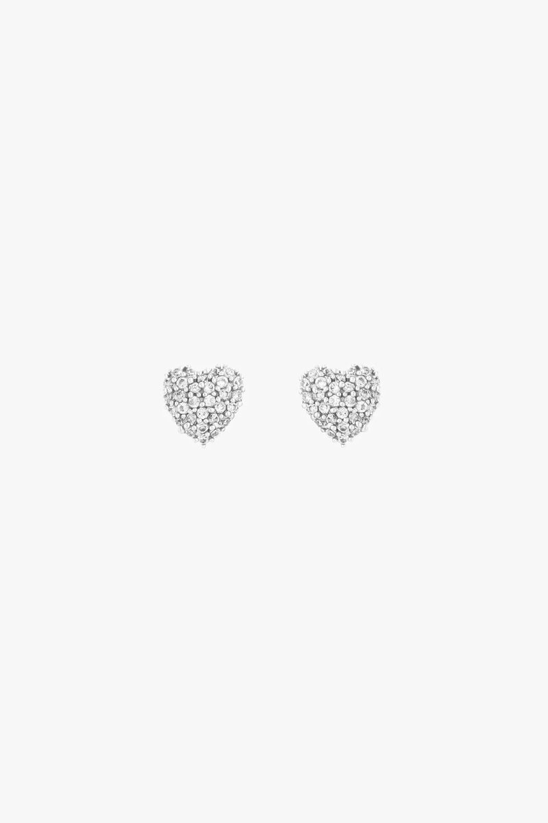 Pave Heart Earrings & Necklace Set