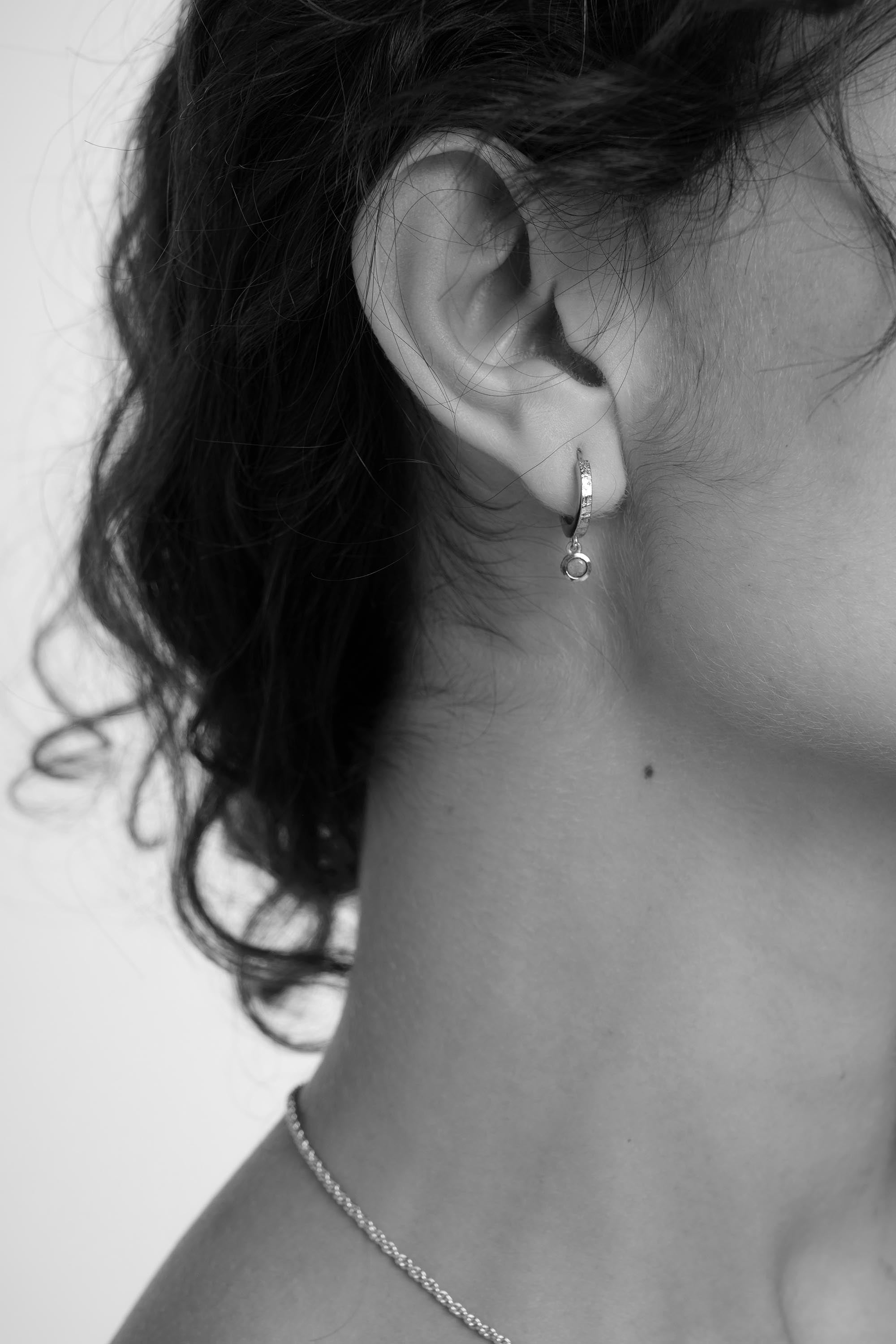 Birthstone Hoop Earrings