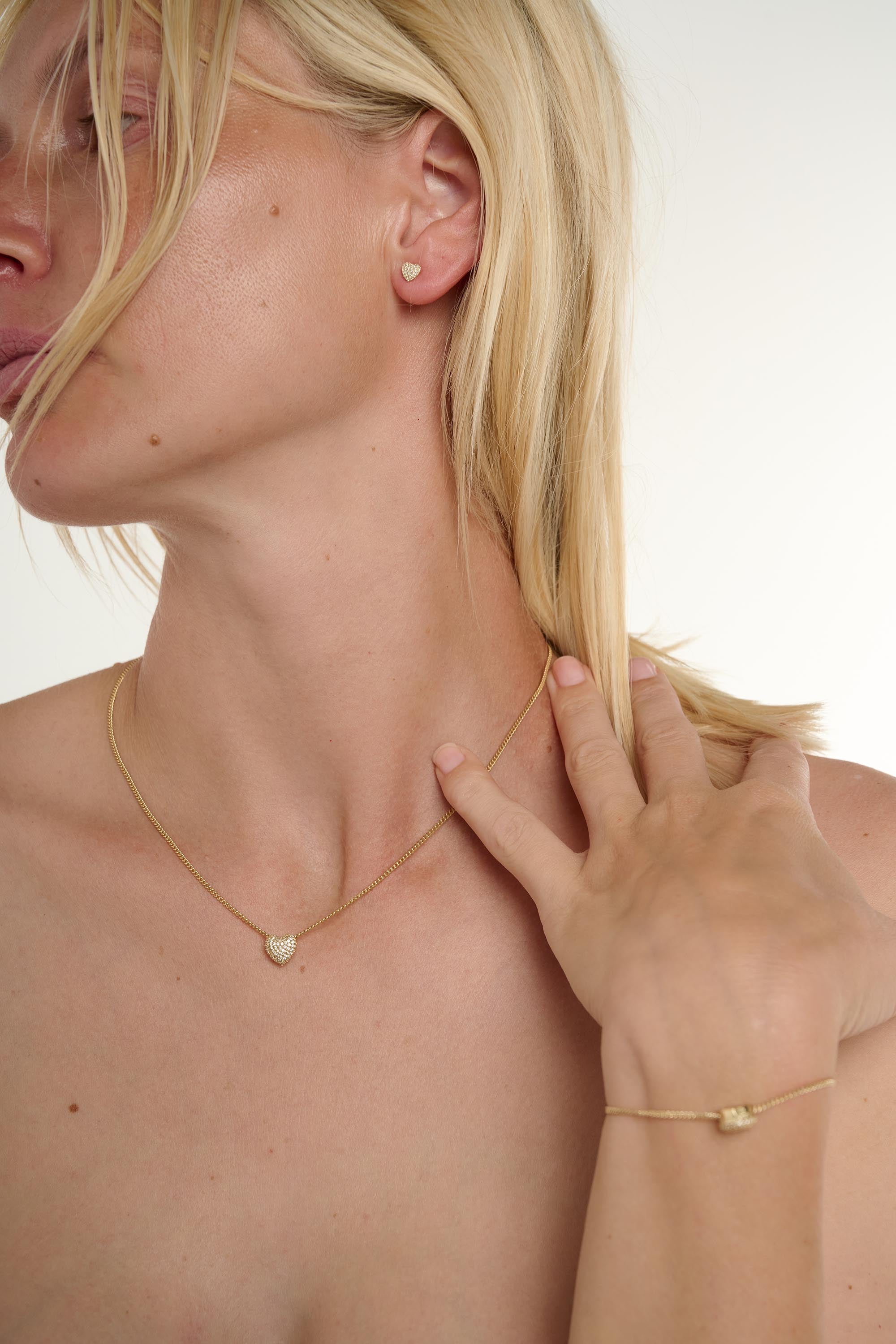 Pave Heart Earrings
