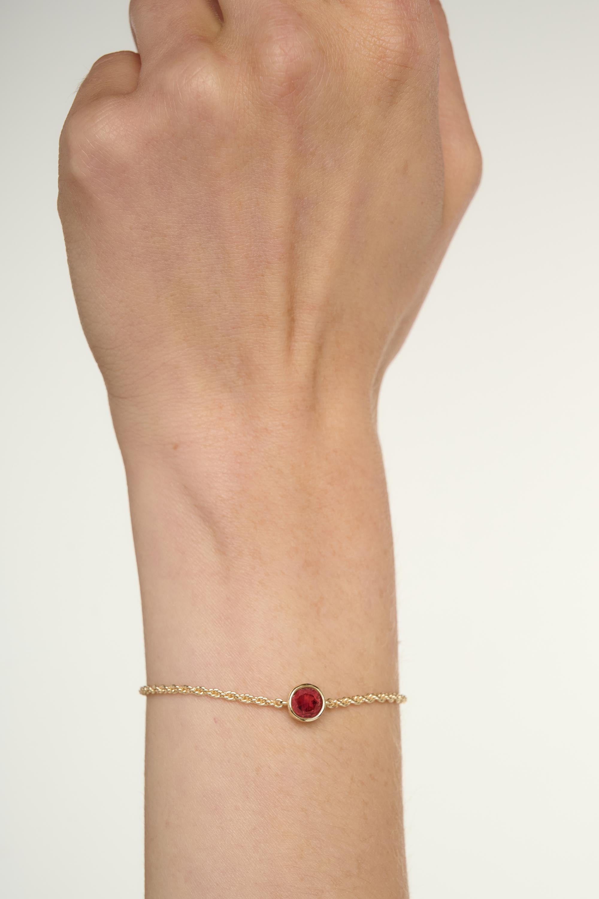 Birthstone Garnet Bracelet