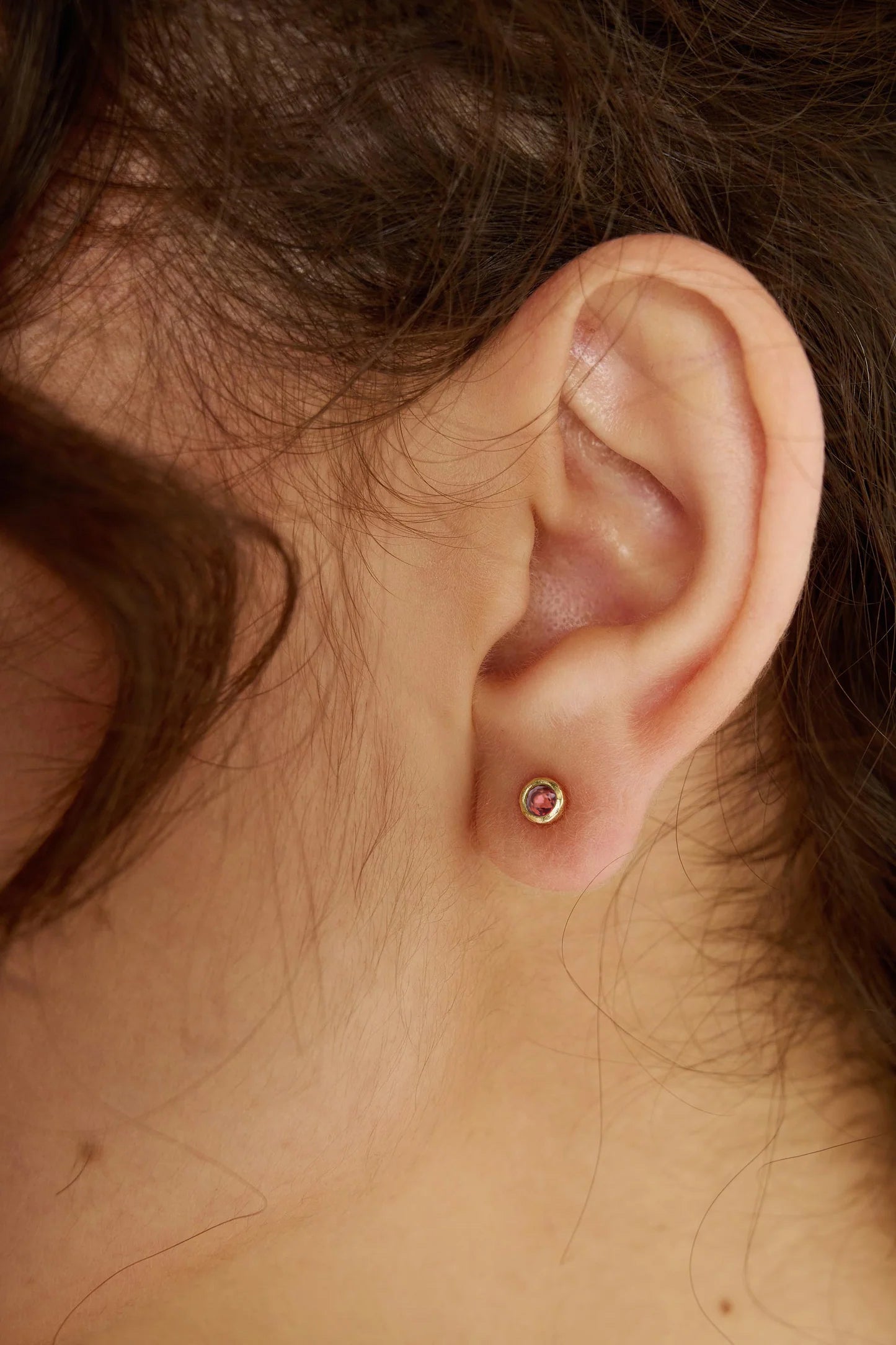 Birthstone Garnet Stud Earrings