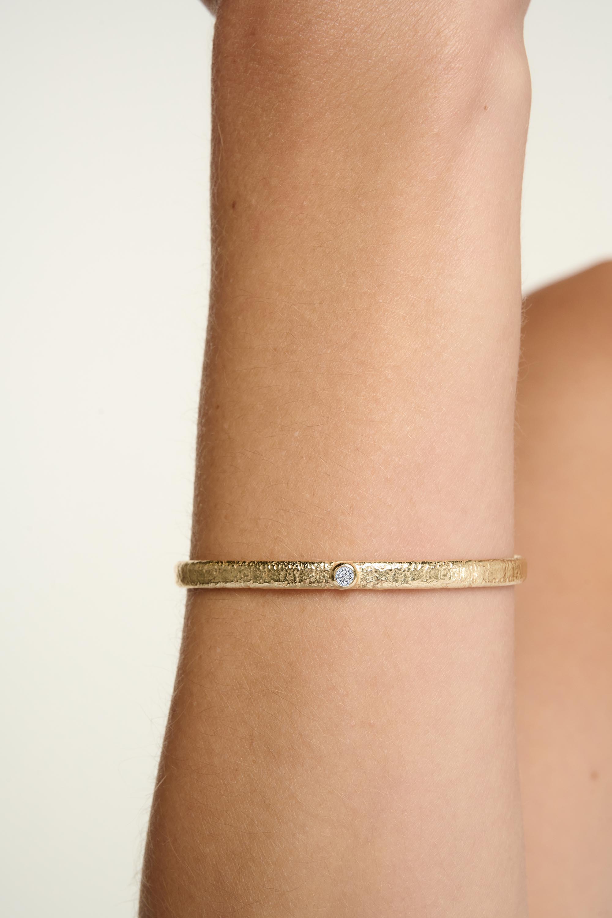 Birthstone Bangle, White Topaz