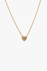 Pave Heart Earrings & Necklace Set