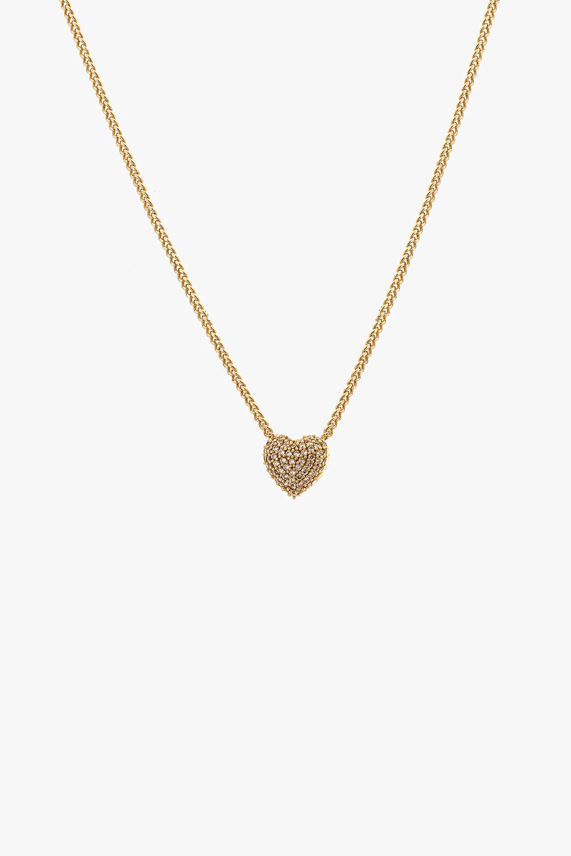 Pave Heart Earrings & Necklace Set