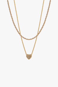 Heart & Chain Layering Set