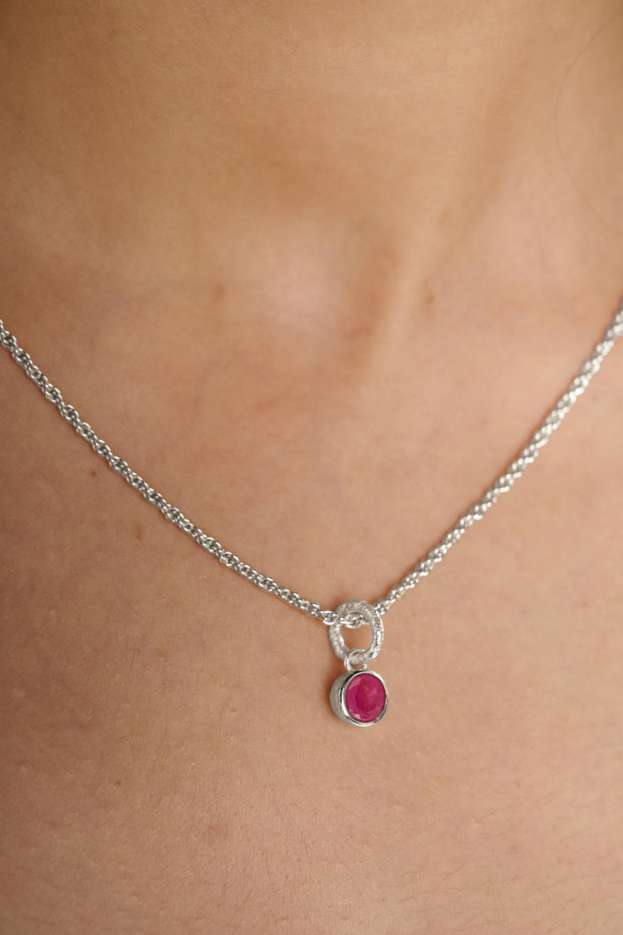 Birthstone Ruby Necklace