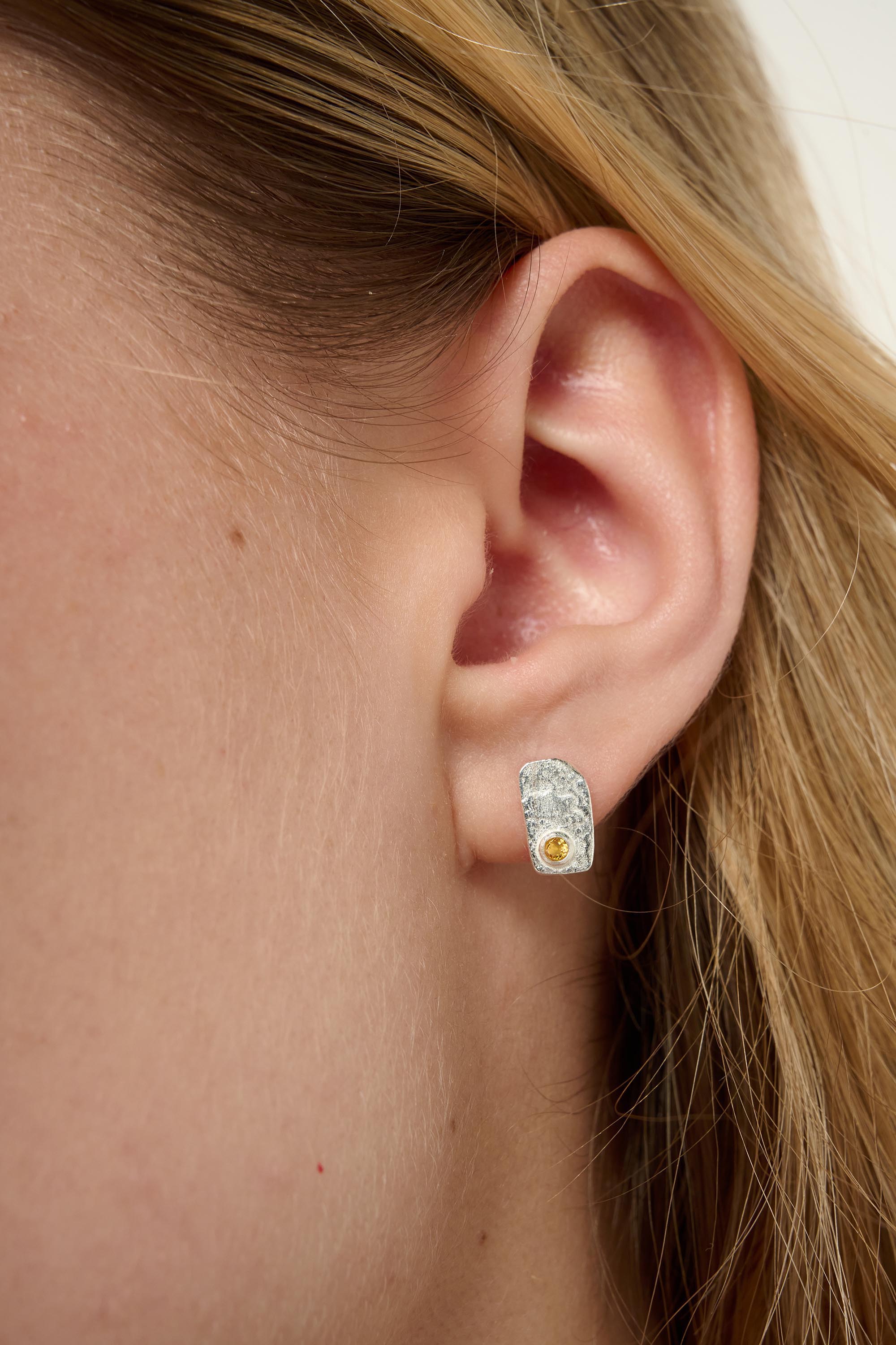 Birthstone Organic Earrings, Citrine