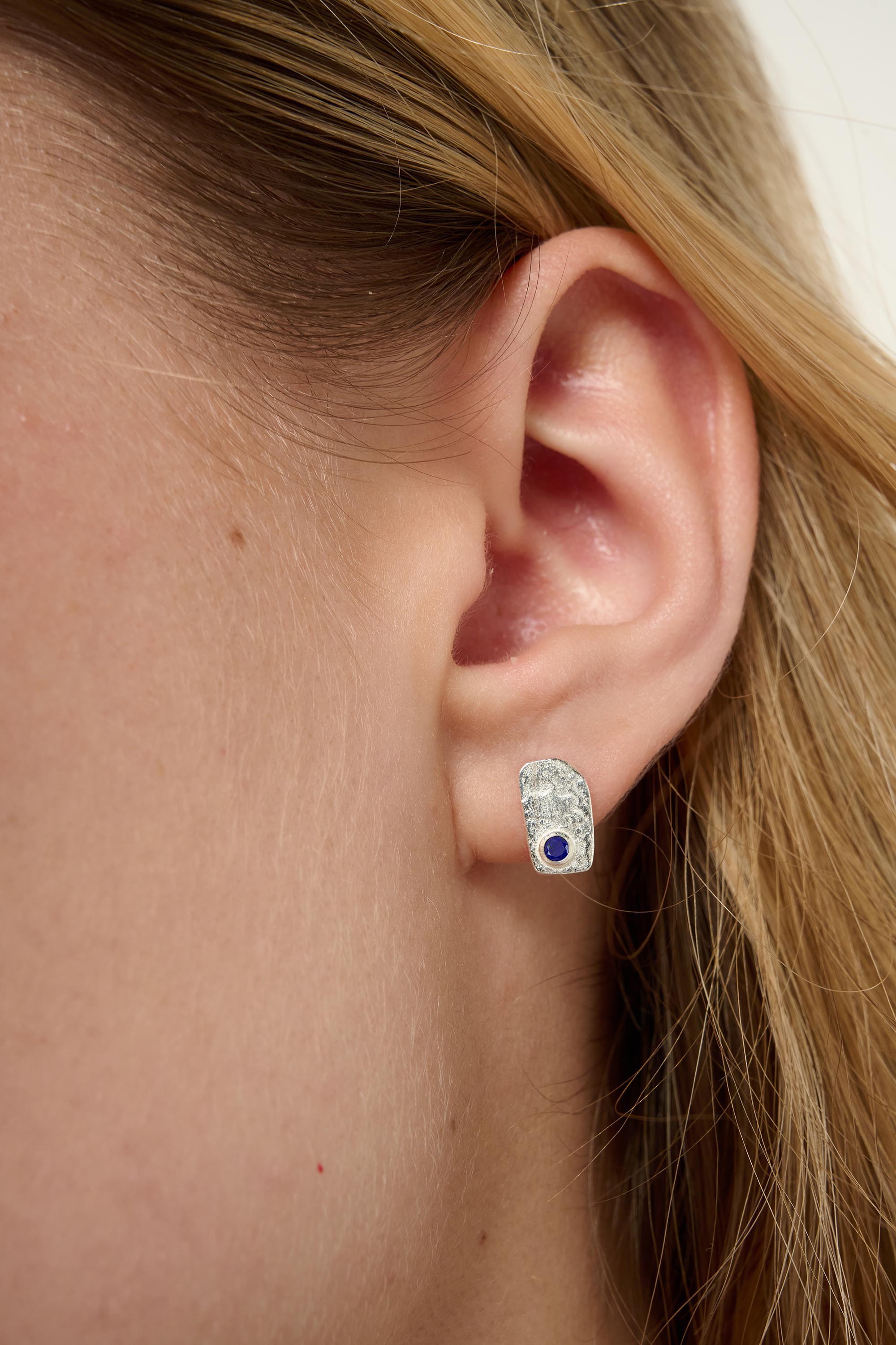 Birthstone Organic Earrings, Lapis